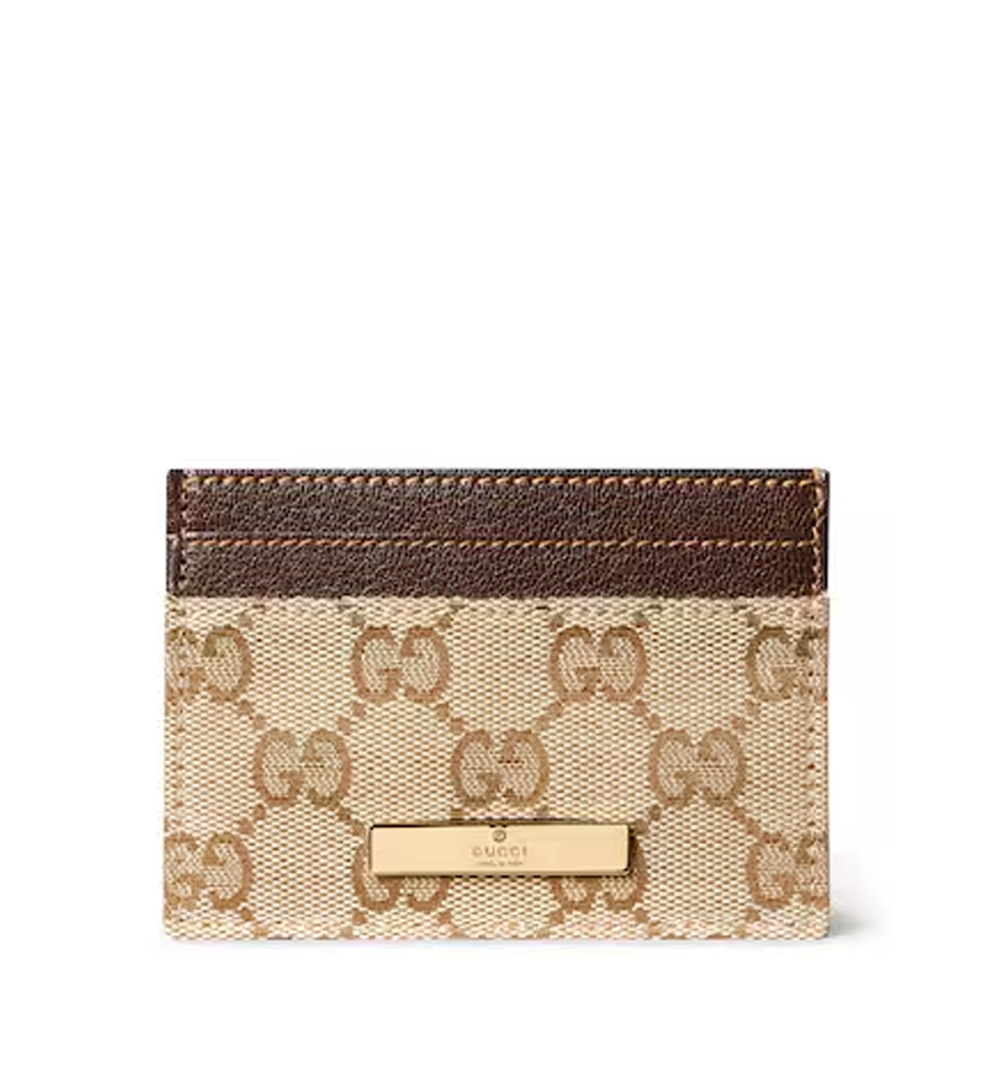 Card case with Gucci plaque