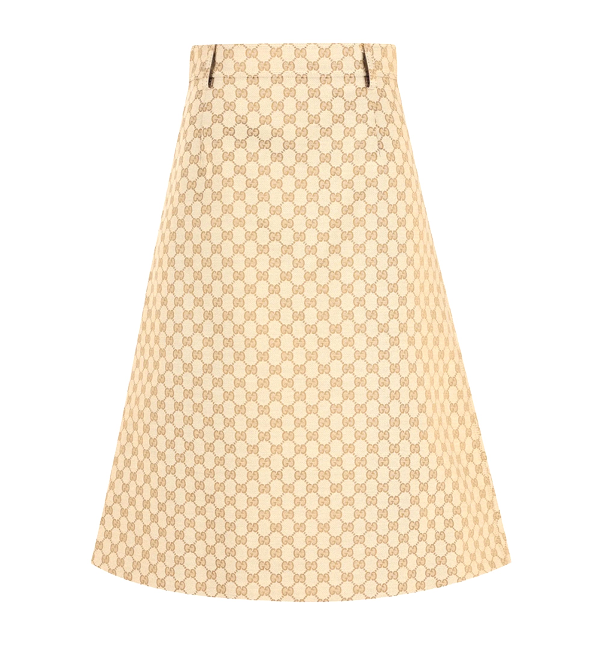 GG cotton canvas fabric skirt