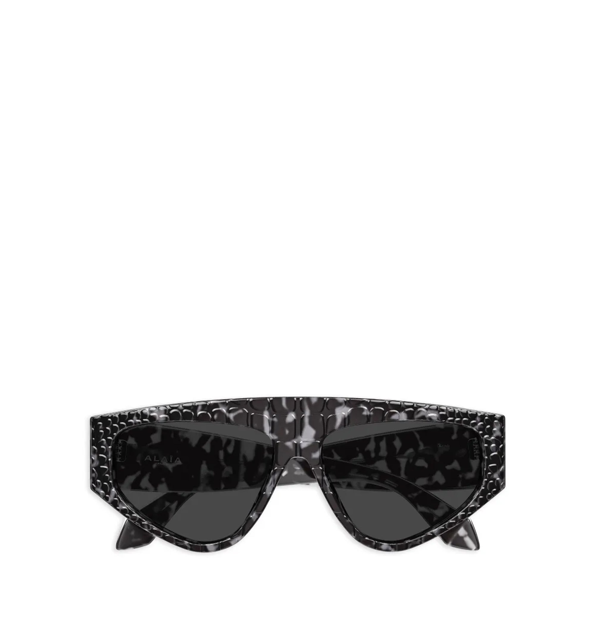 Crocodile-effect tortoiseshell-pattern Sunglasses