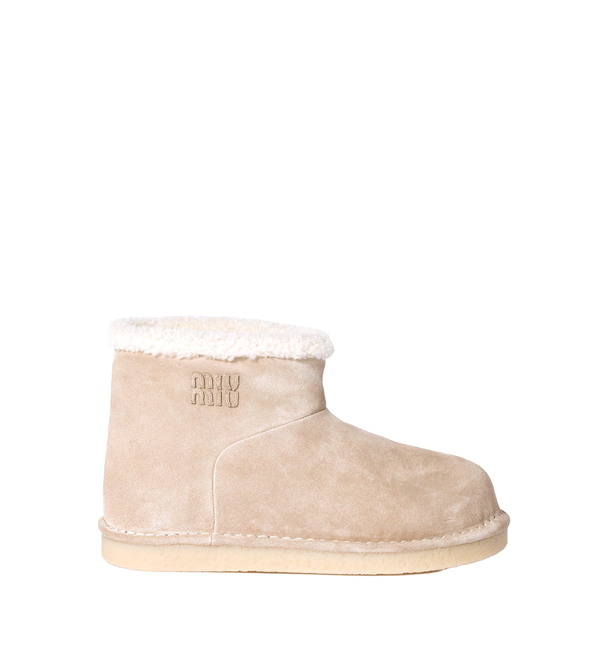 Suede And Shearling Booties