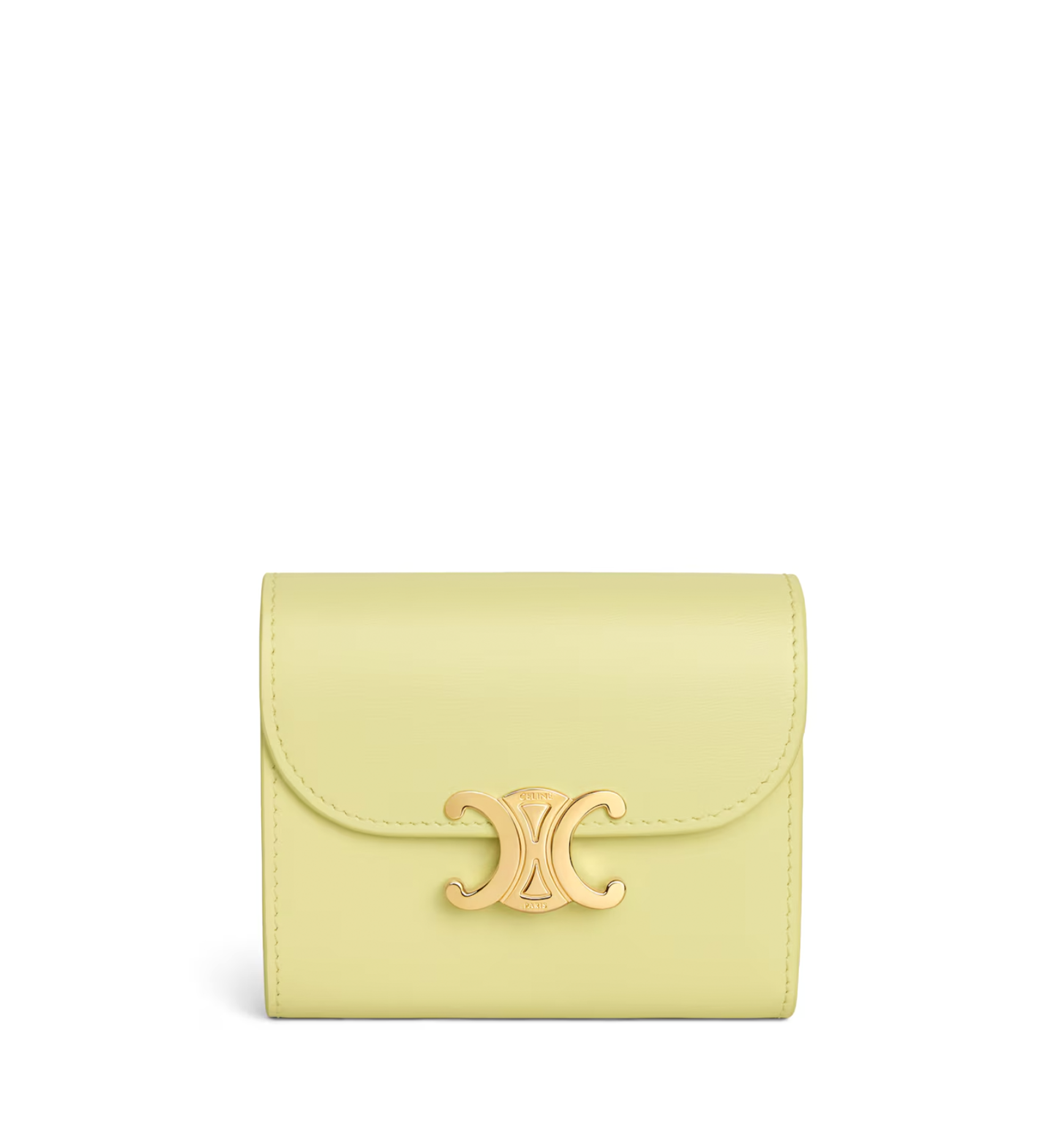 Small Flap Wallet Triomphe in Shiny calfskin