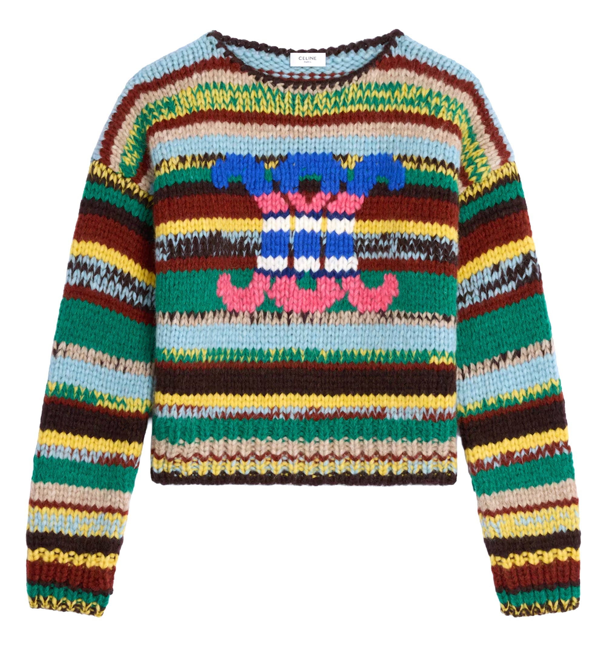 Crewneck Sweater In Mouline Alpaca And Wool