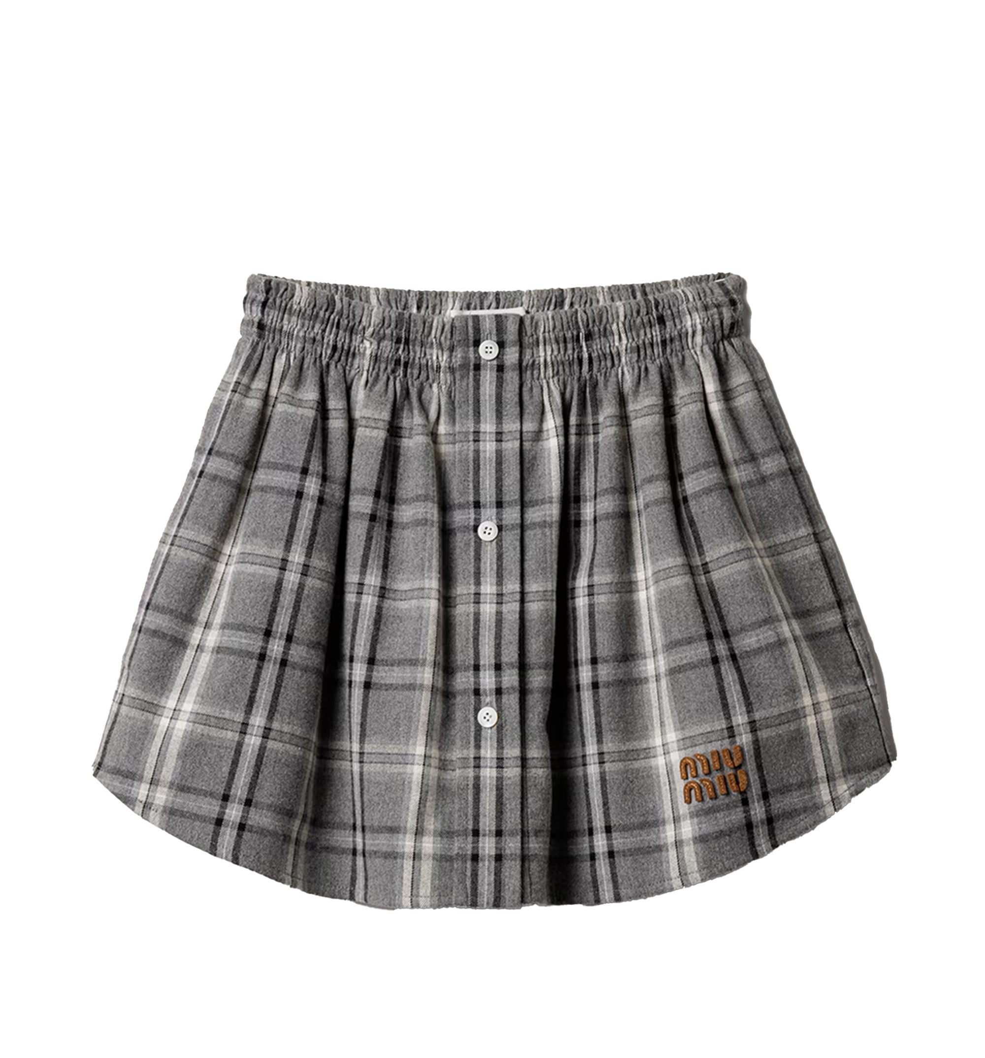 Checked flannel miniskirt