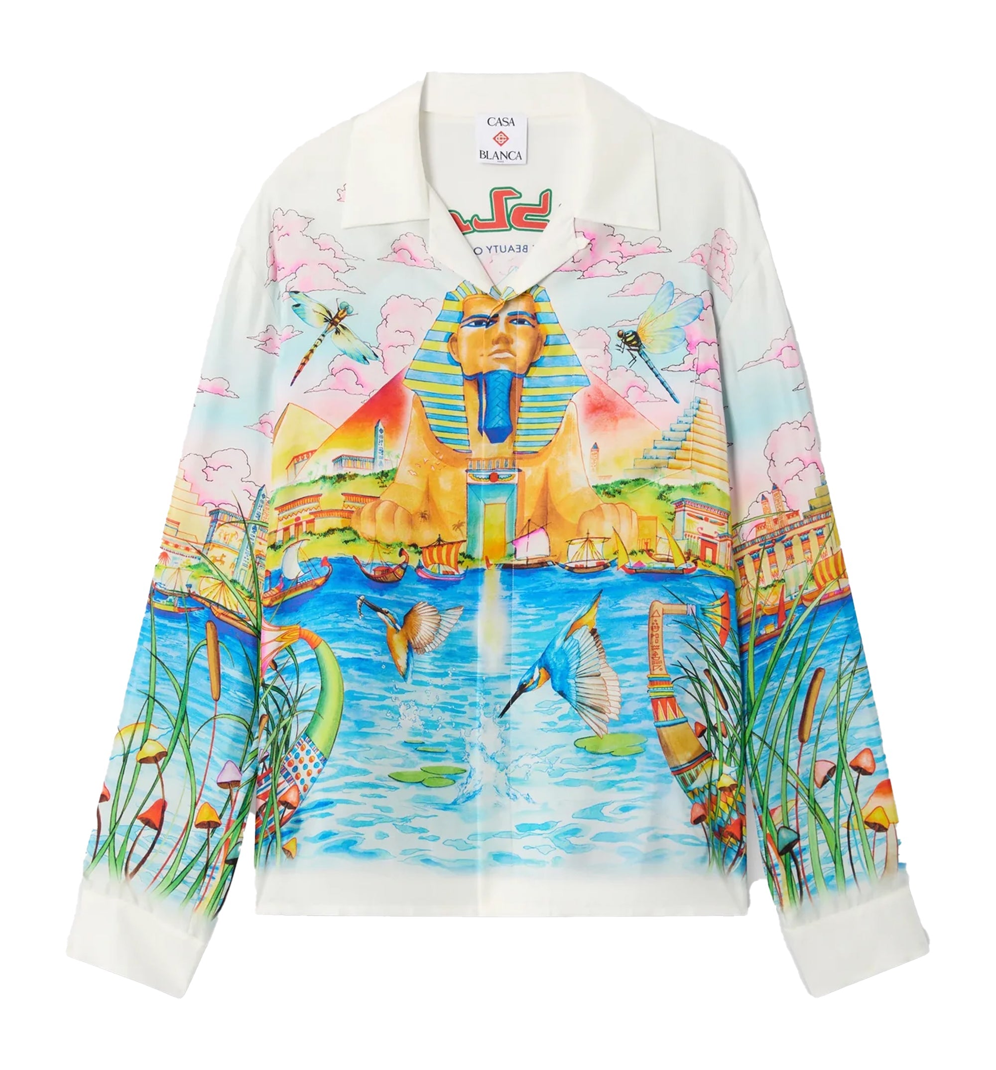 Multicolour Egypt As It Was Long Sleeve Linen Shirt