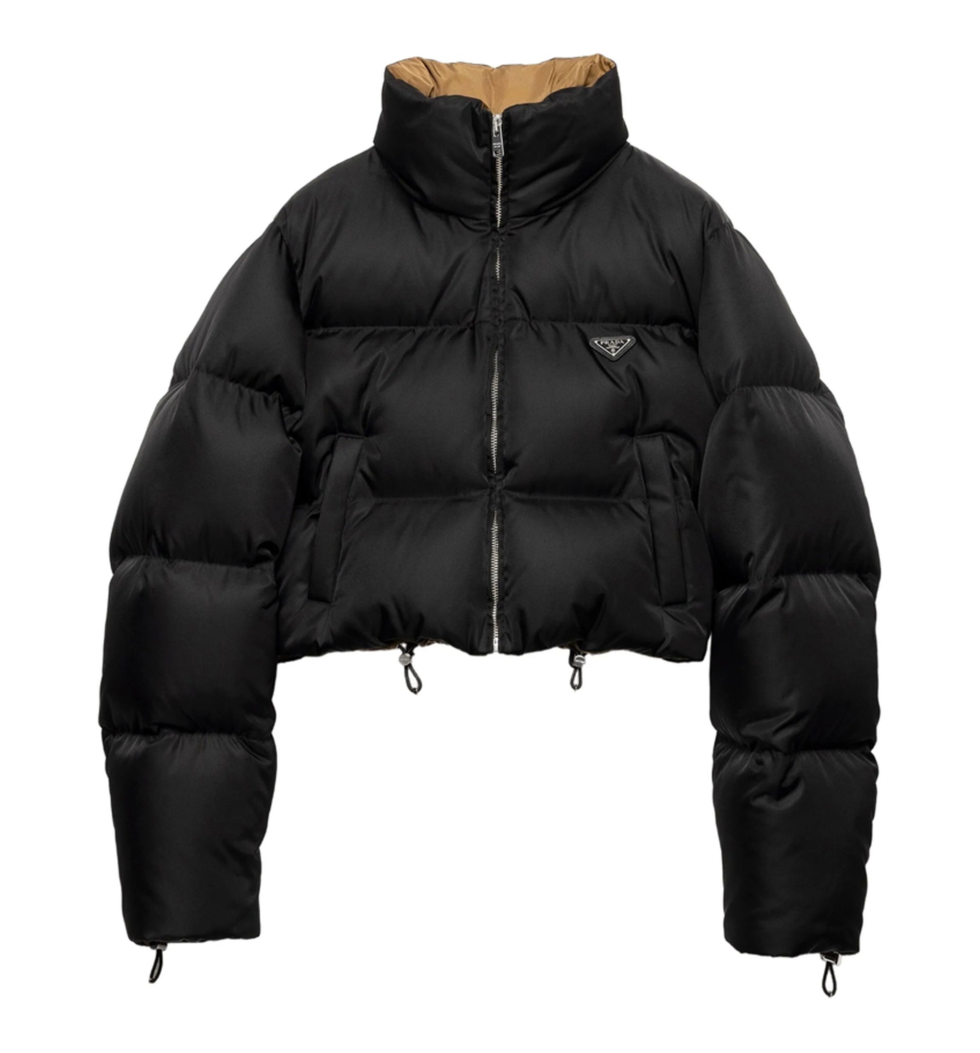 Cropped Re-Nylon down jacket
