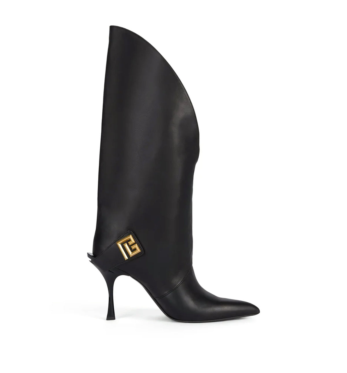 Twist heeled leather boots