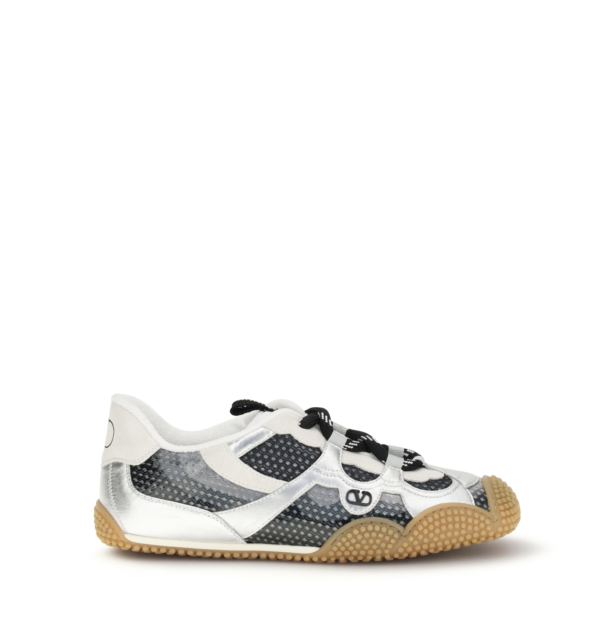 Amphibia Sneaker In Rubberized Calfskin And Laminated Nappa