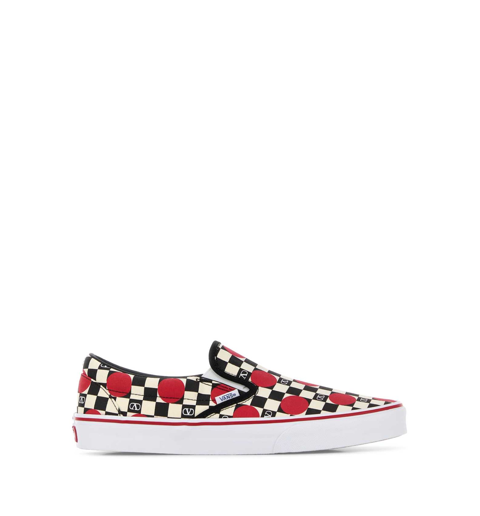 Valentino Garavani And Vans Fabric Slip-On Trainer With VLogo Checkerboard Print