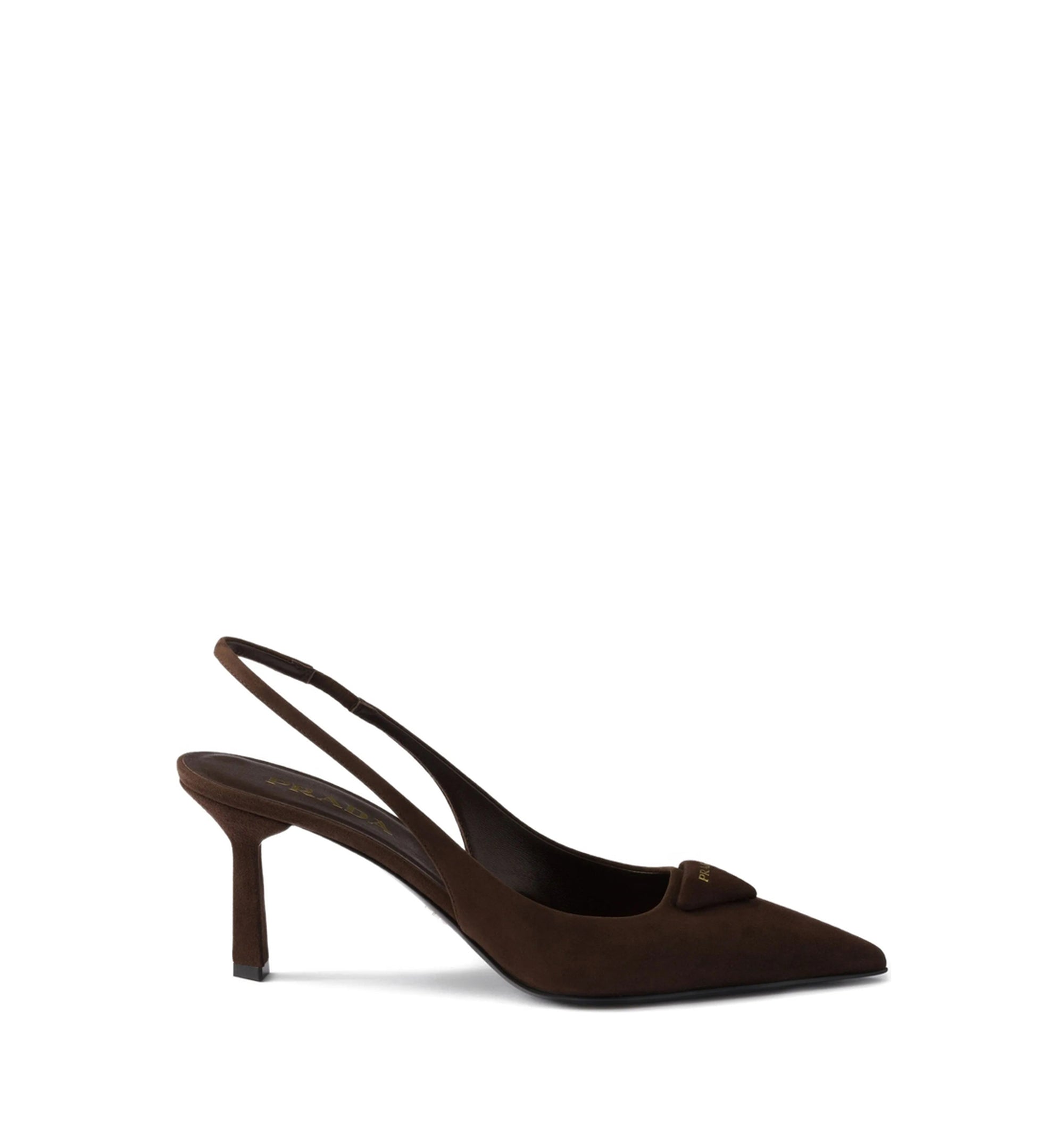 Suede slingback pumps