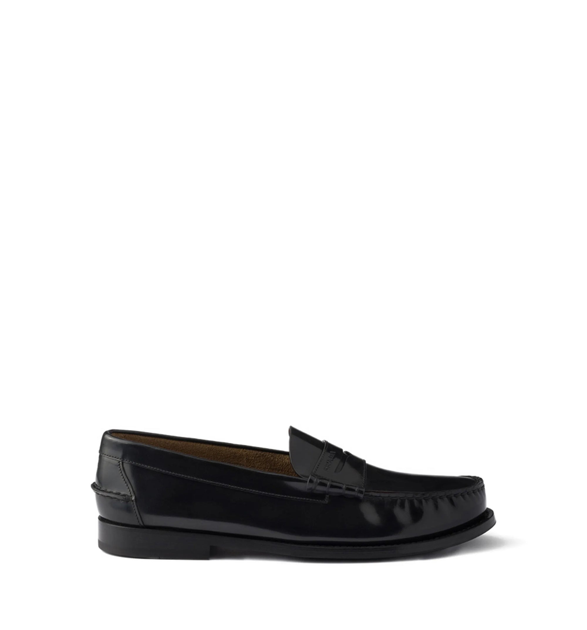 Brushed leather loafers