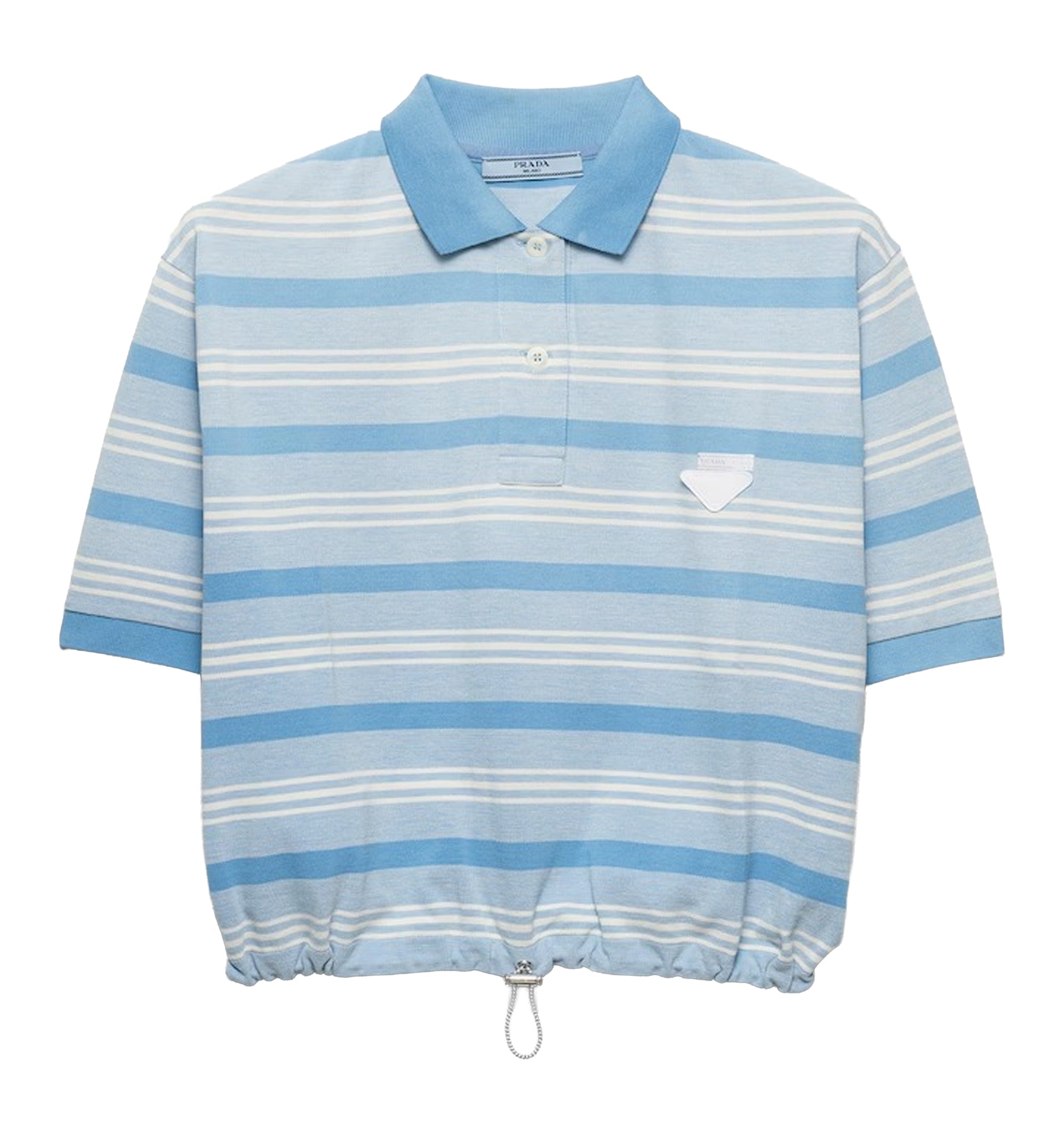 Striped Print Piqué Polo Shirt