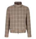 Tartan Outerwear Jacket With Stand Collar