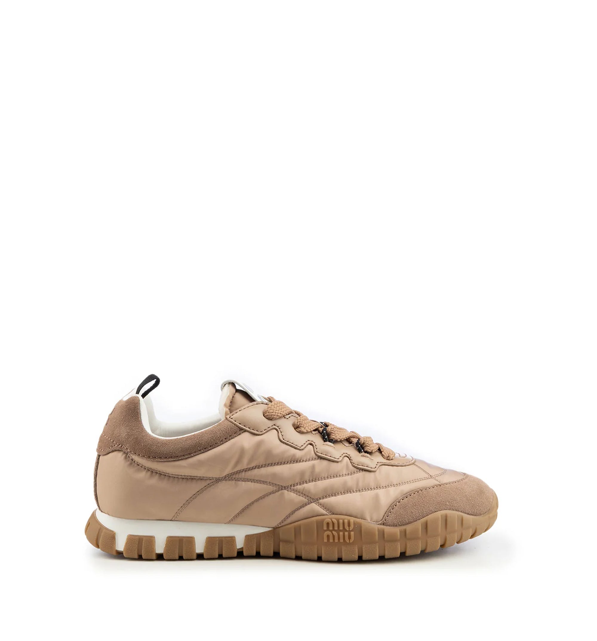 Tyre technical fabric and suede sneakers