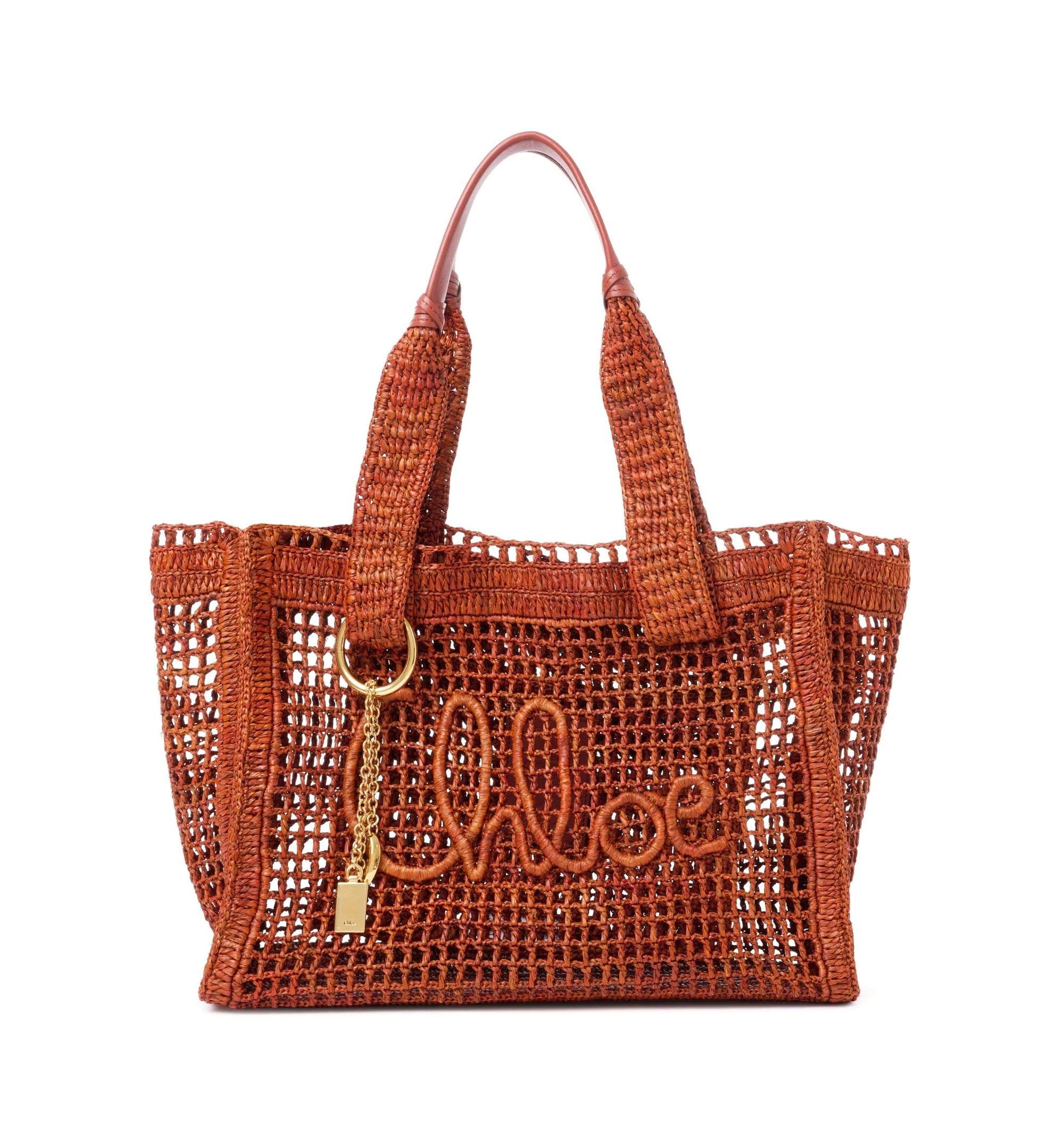Summer Banana east-west tote bag in raffia