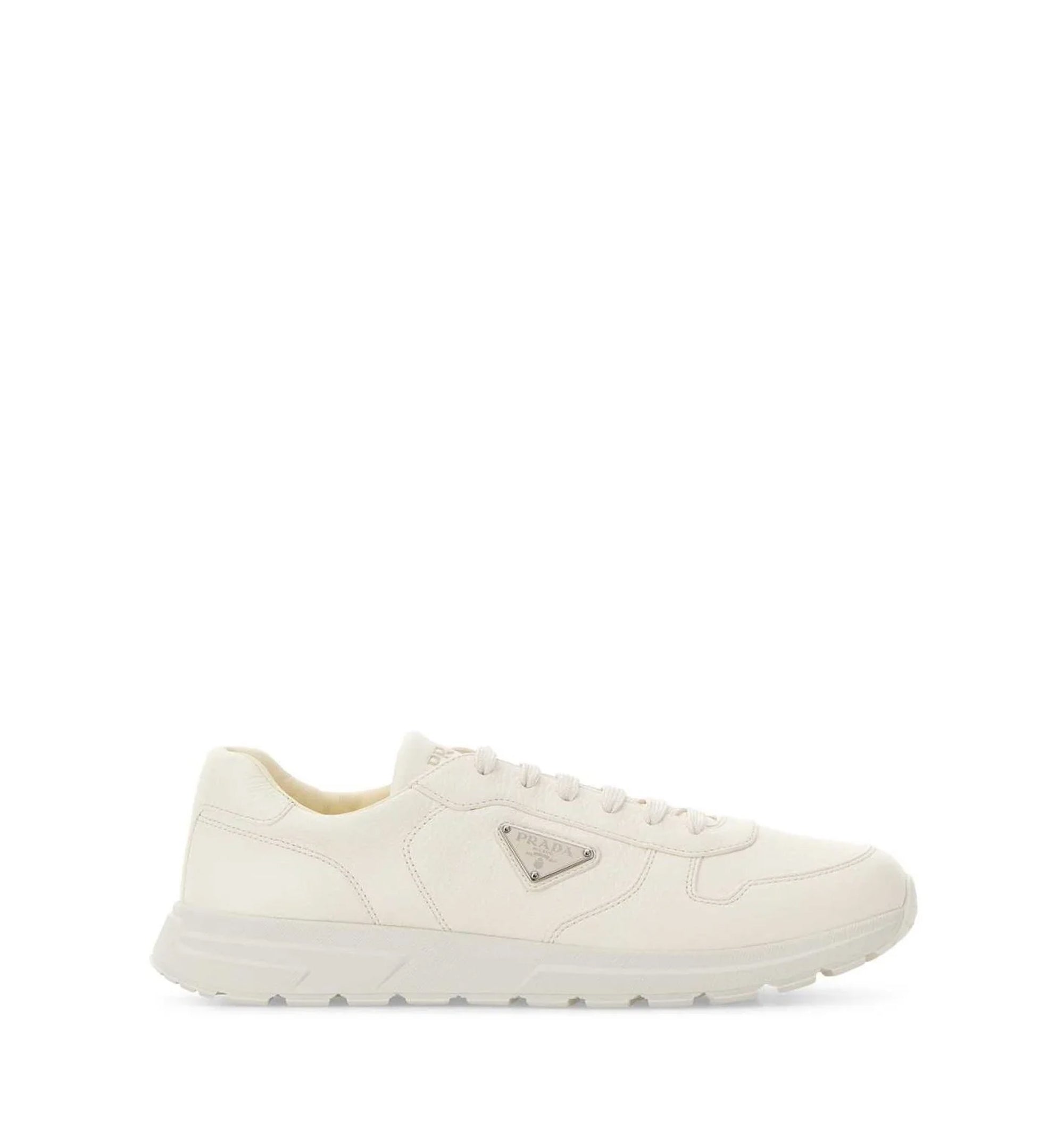 Prax 01 Re-Nylon and brushed leather sneakers