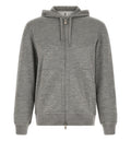 Cashmere And Silk French Terry Hooded Sweatshirt With Zipper