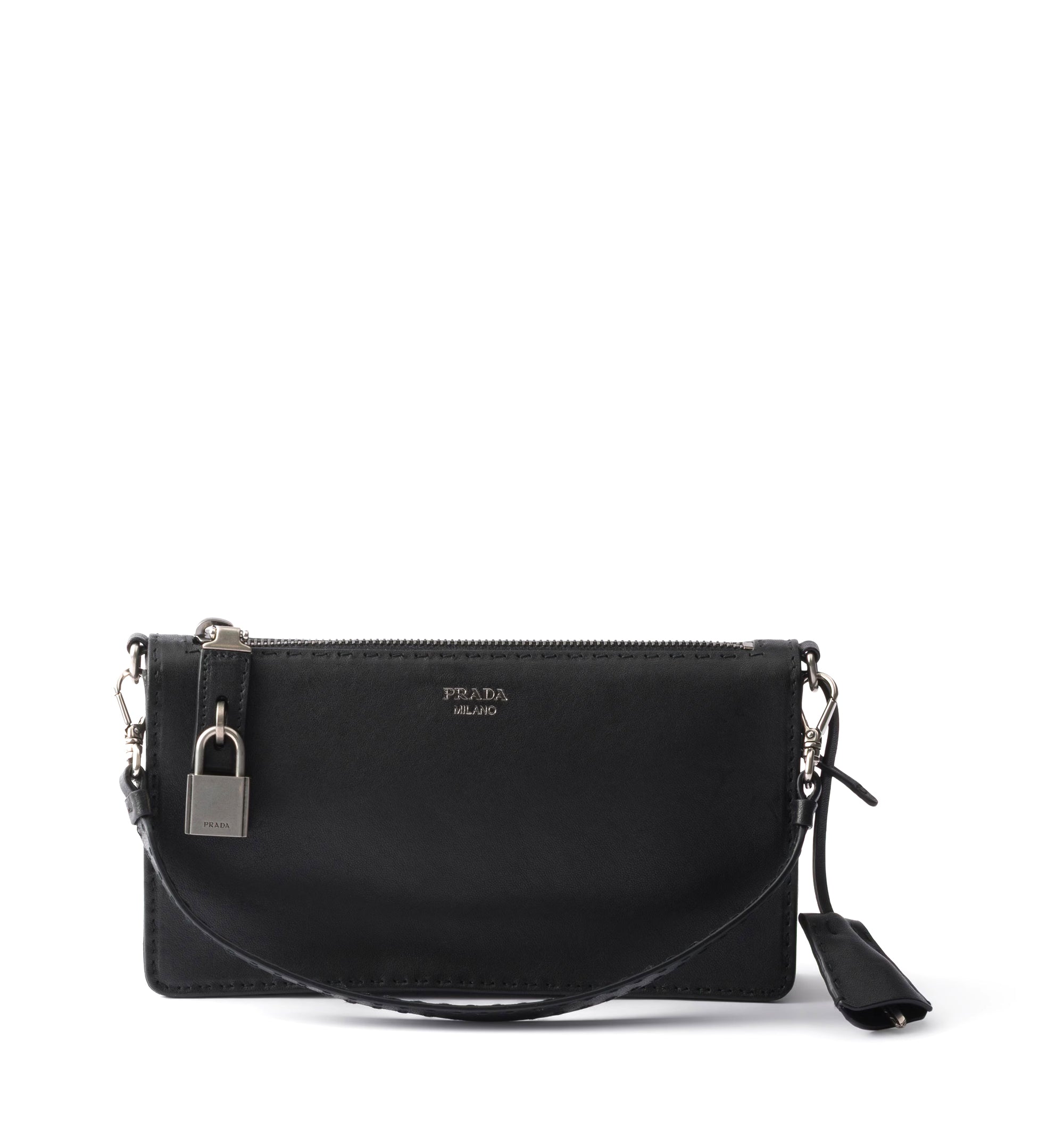 Antiqued leather pouch