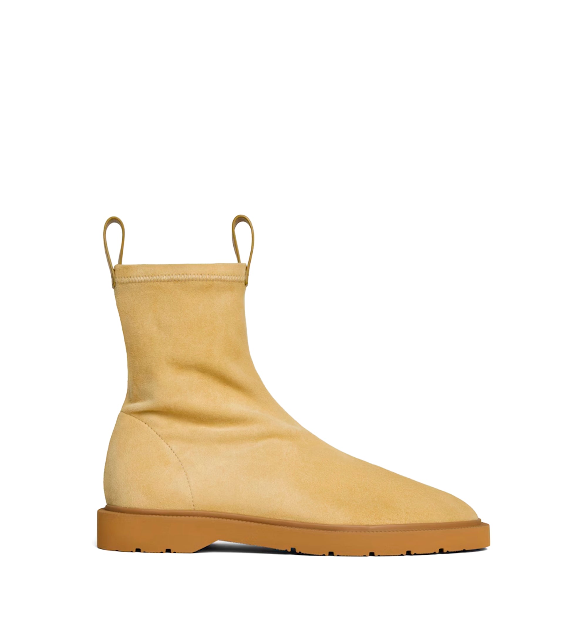 Flow Zipped Boot In Stretch Suede Lambskin