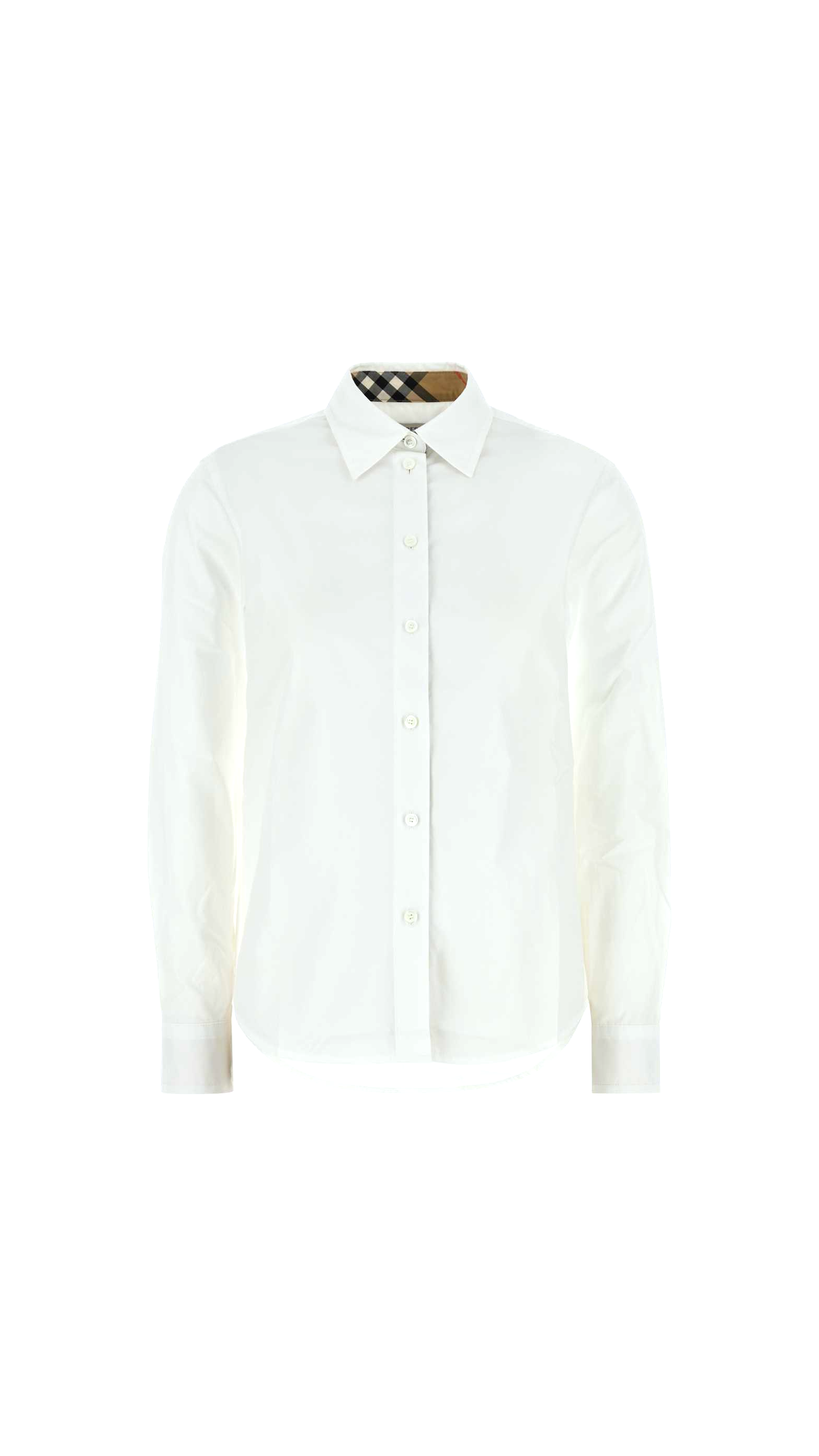 Embroidered Poplin Shirt - White