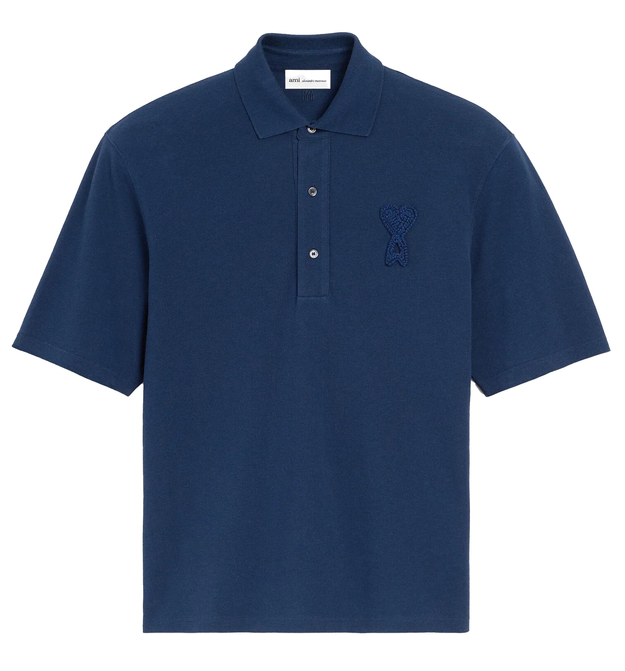 Cotton Ami De Coeur Knitted Patch Polo