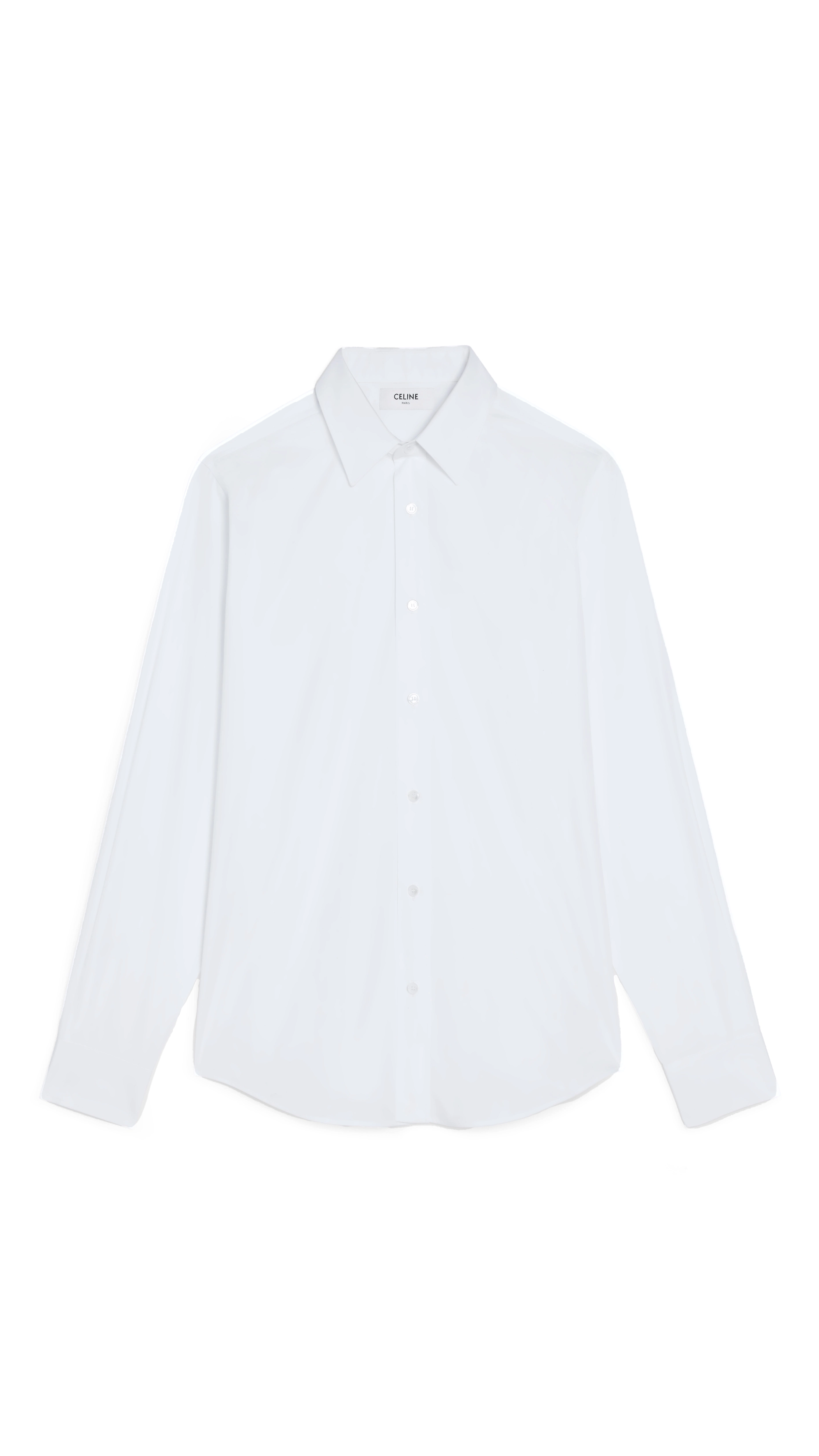 Loose Shirt in Cotton Popline - White