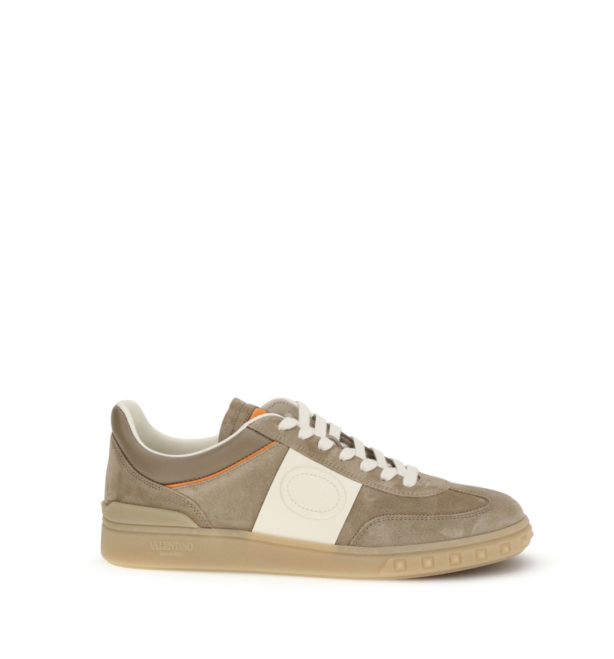 Upvillage Low Top Trainer In Split Leather And Calfskin Nappa Leather
