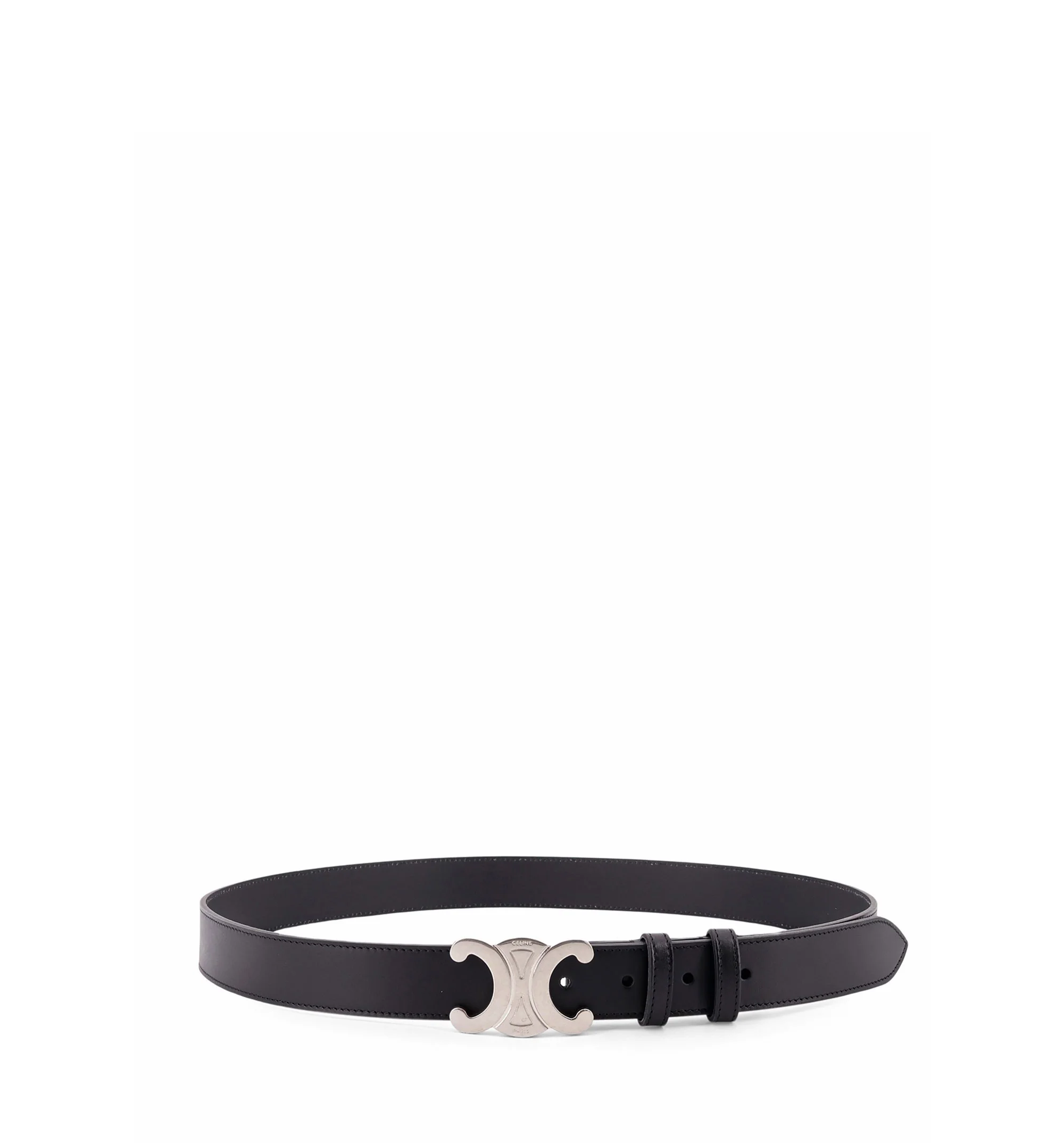 Large Triomphe Belt in Vintage Calfskin - Black