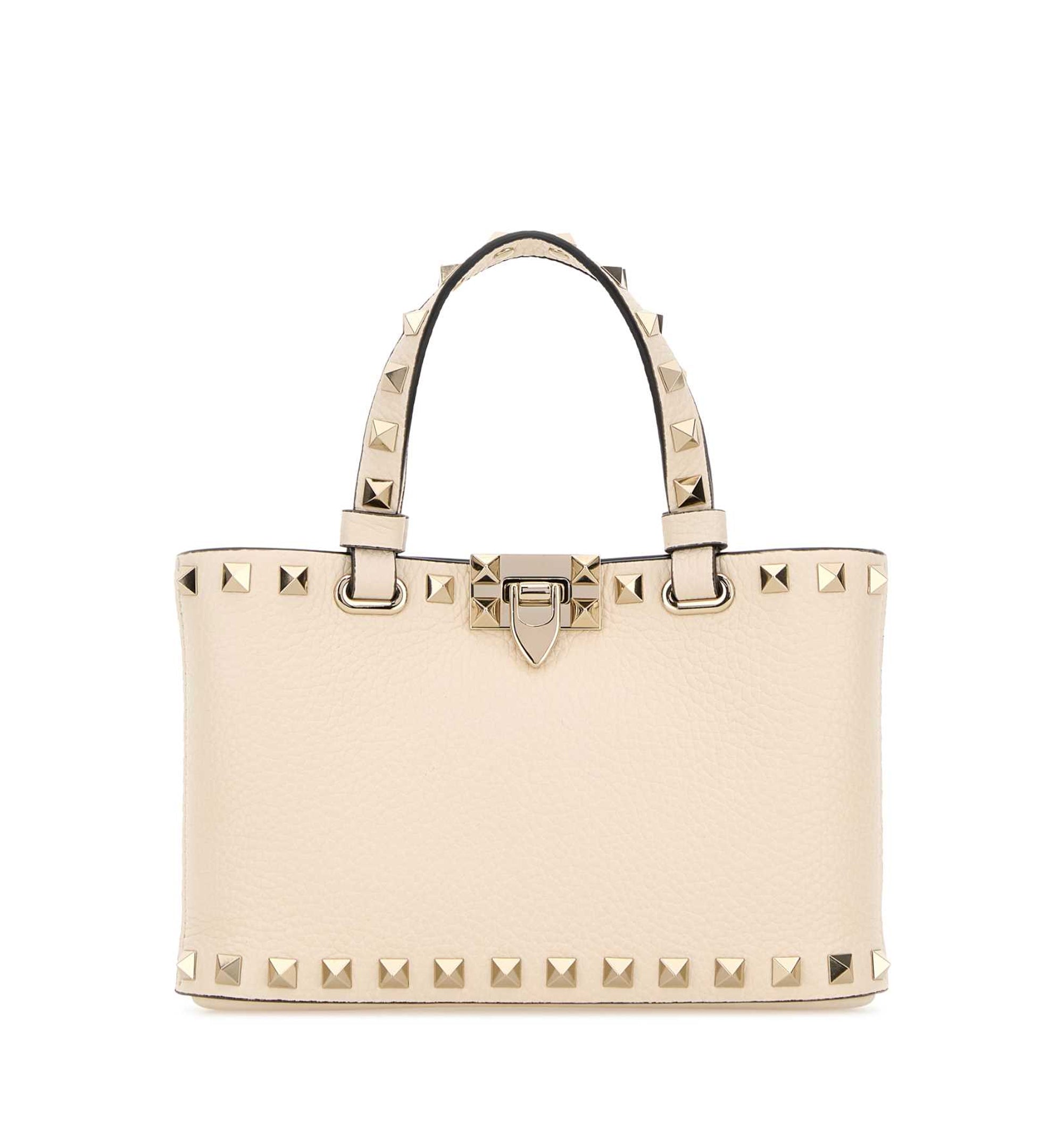 Rockstud Mini Shopping Bag In Grainy Calfskin