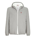 Bonded nylon hooded outerwear jacket with Thermore® padding and logo