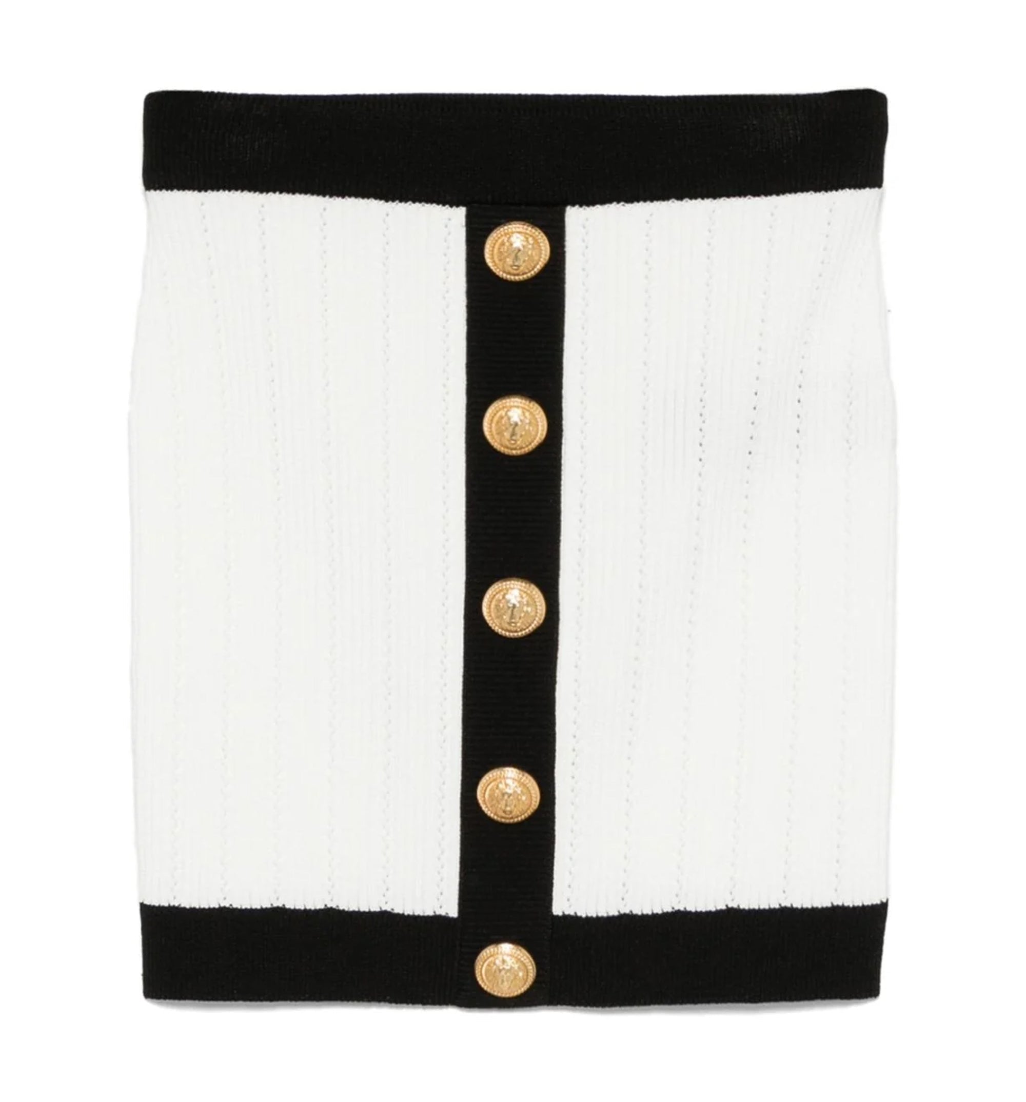Buttoned Knit Short Skirt
