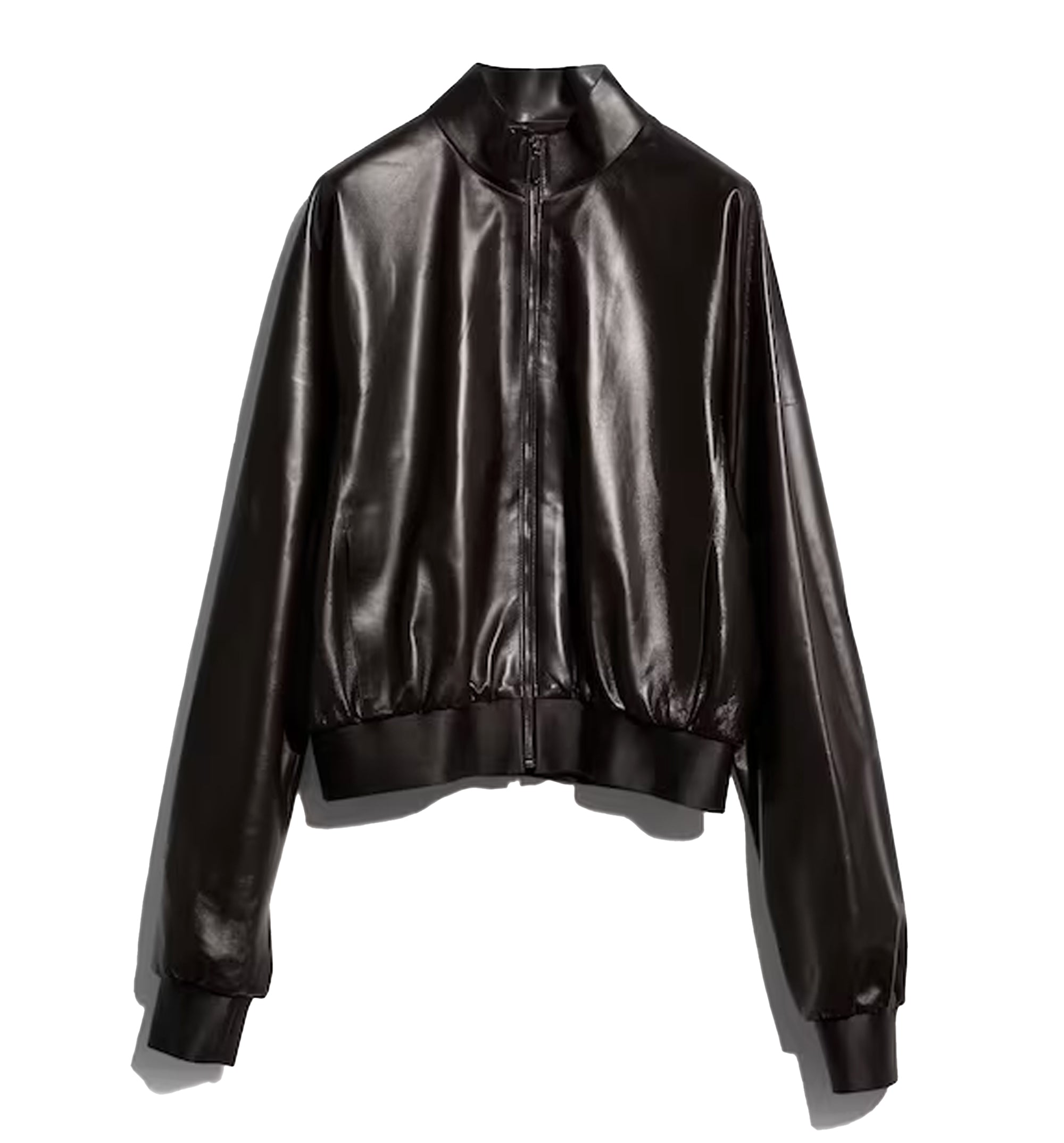 Soft Nappa Leather Bomber Jacket