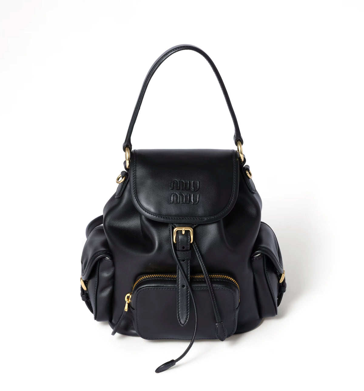 Leather backpack