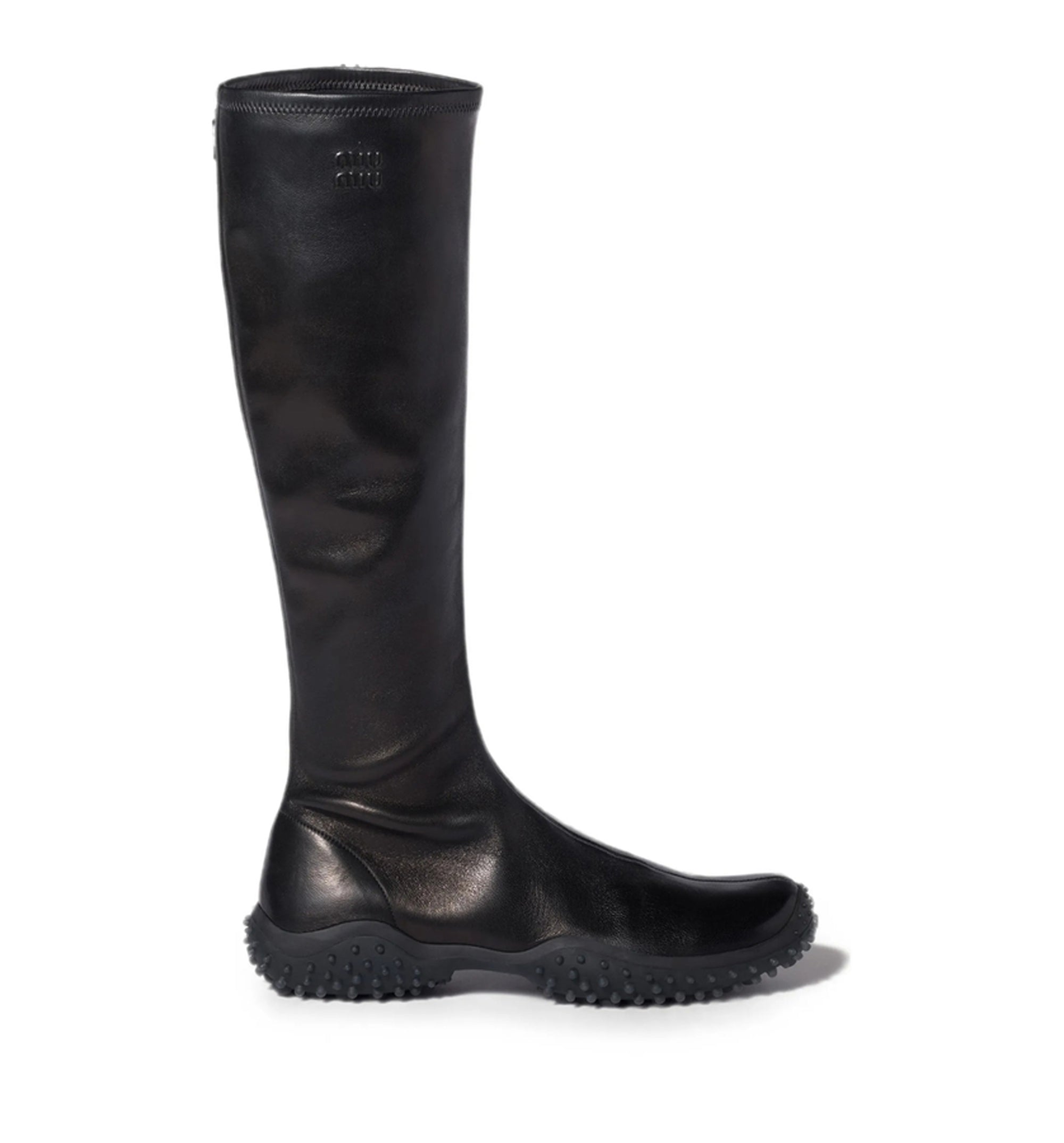 Stretch nappa leather boots