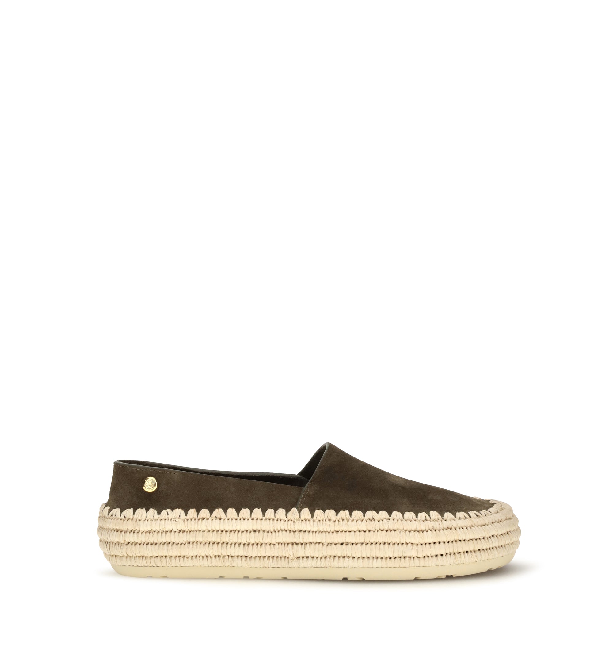 Rio Slipper In Suede And Raffia