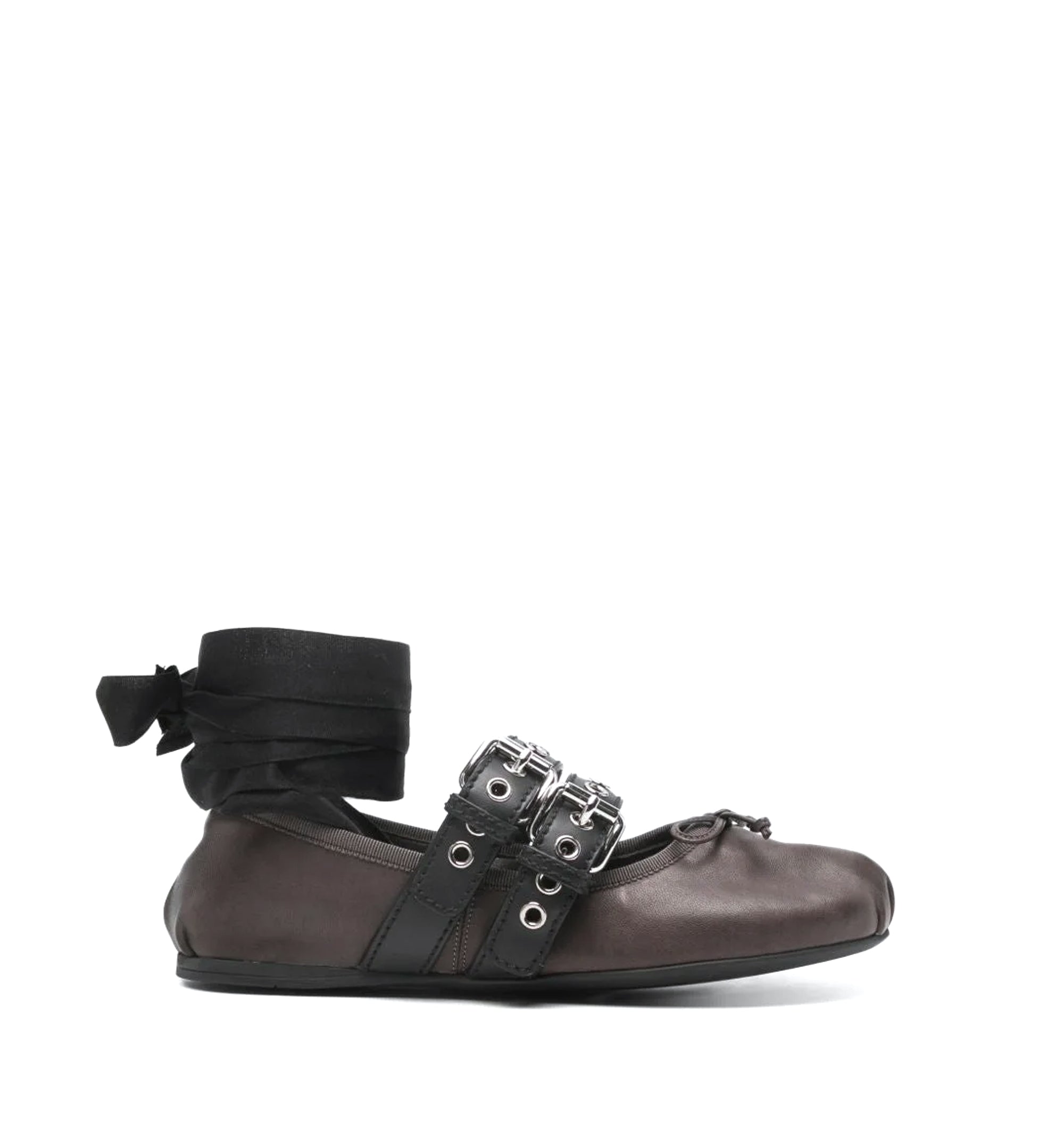 Crust Calf Leather Ballerinas