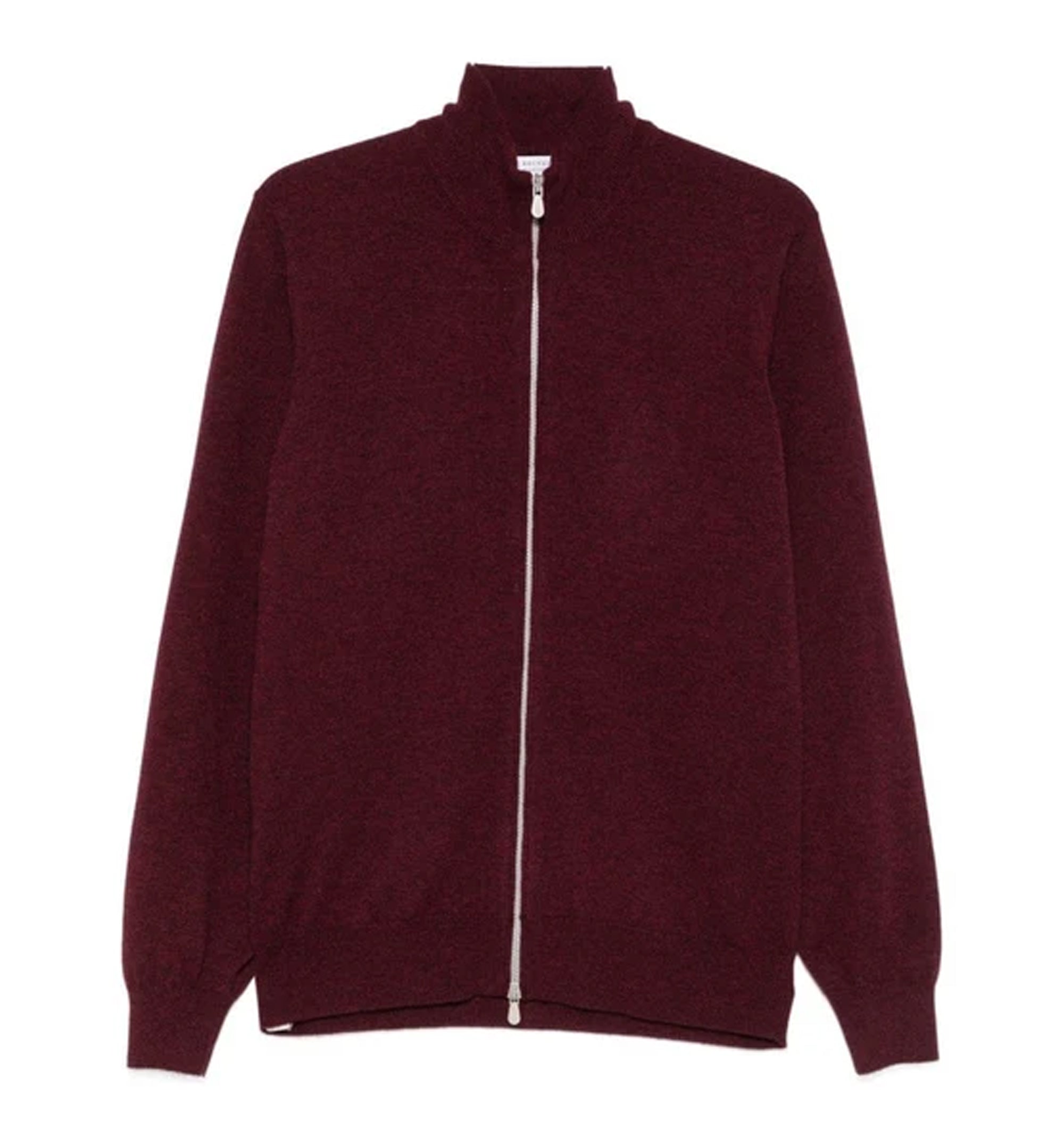 Cashmere high-neck cardigan with zipper