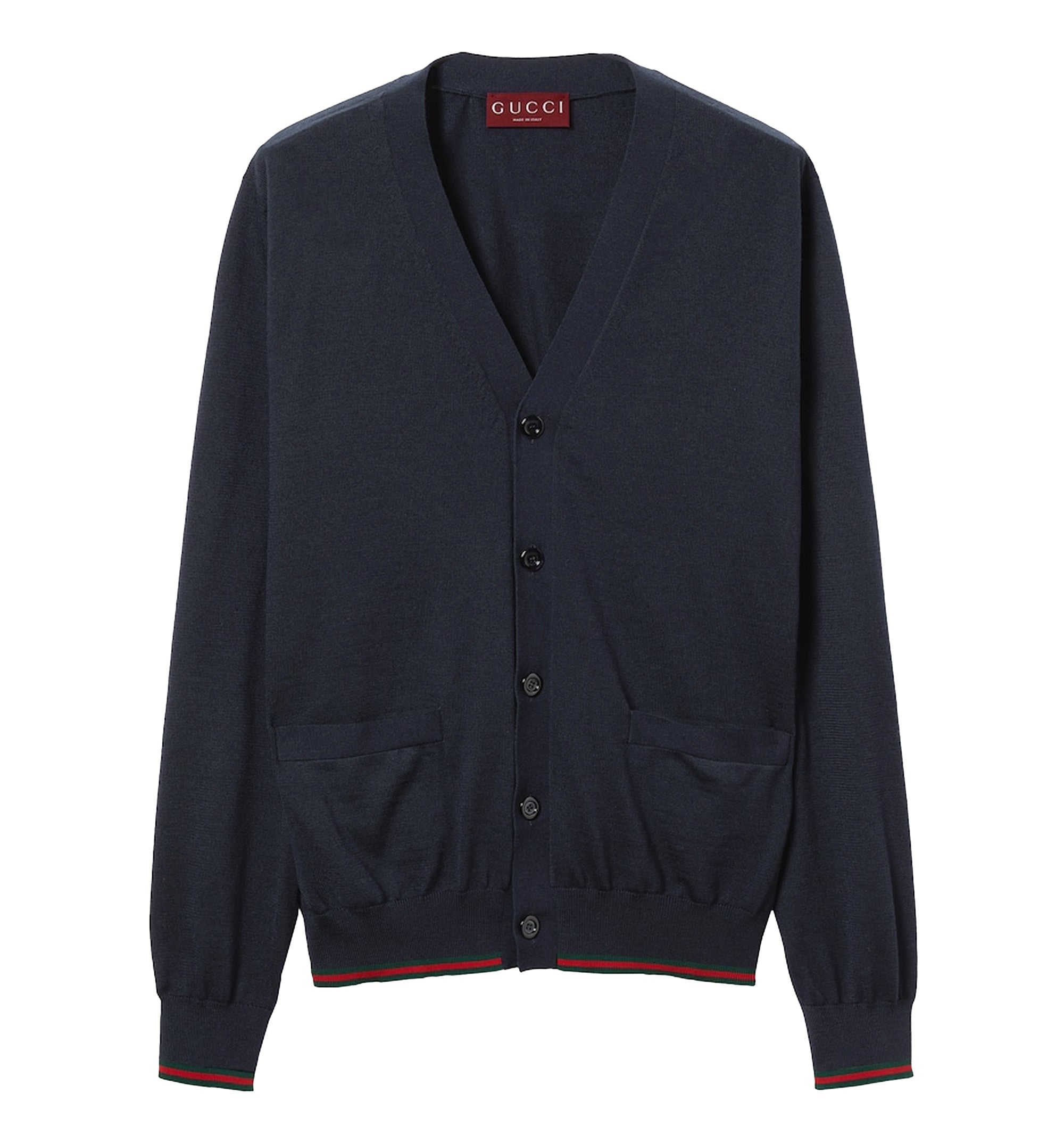 Wool Knit Cardigan With Web