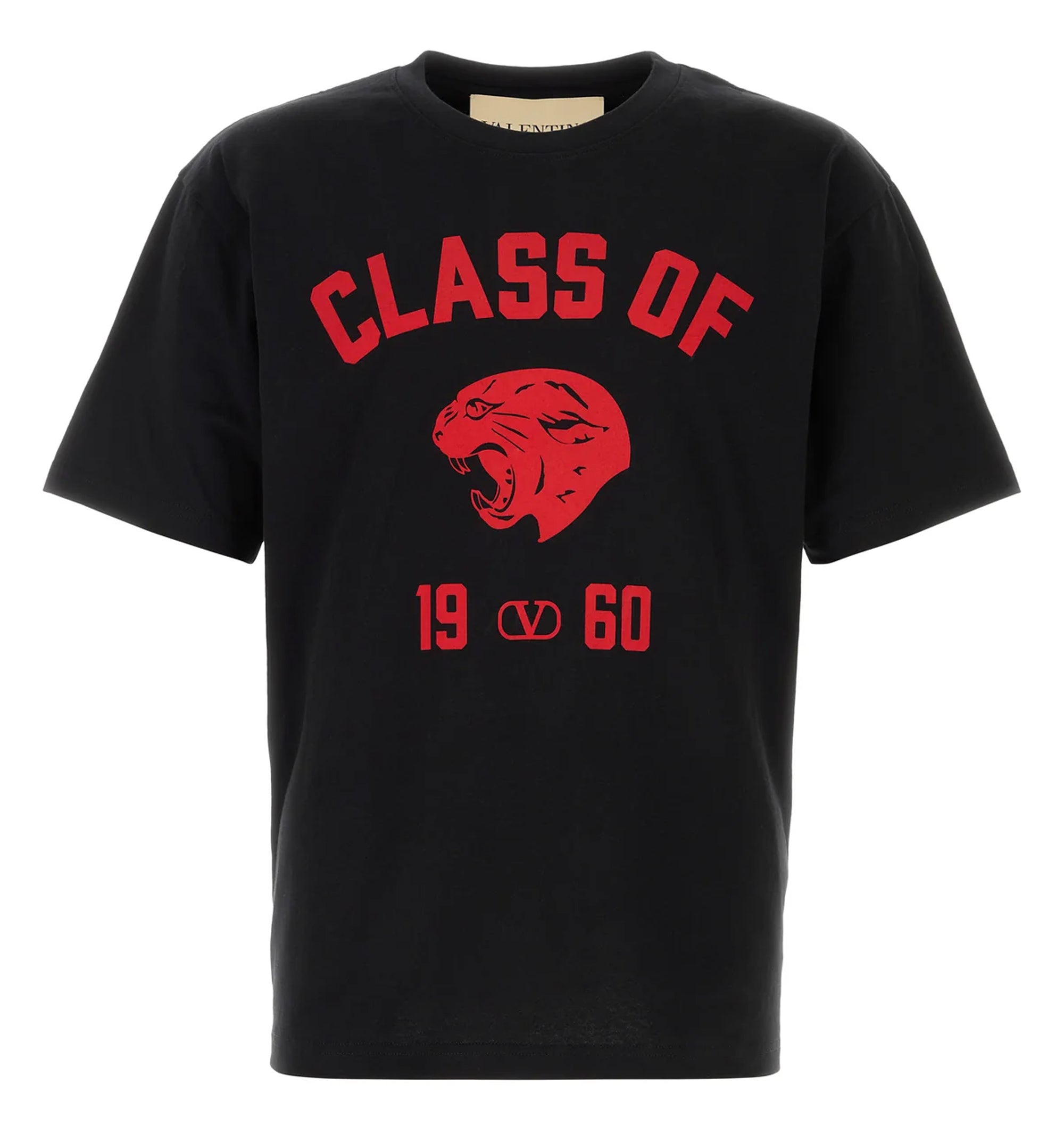 Valentino Cotton T-Shirt With Panther Print