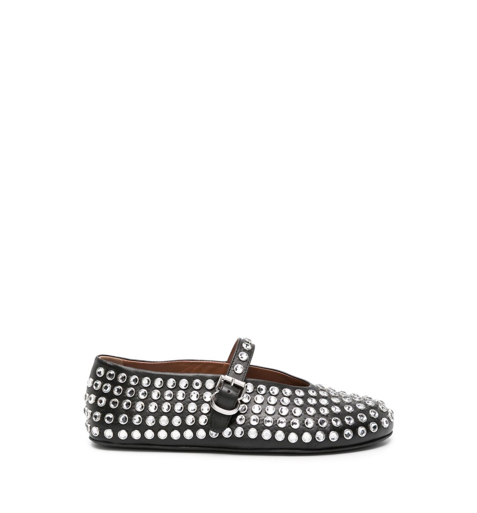 Strass Lambskin Ballet Flats