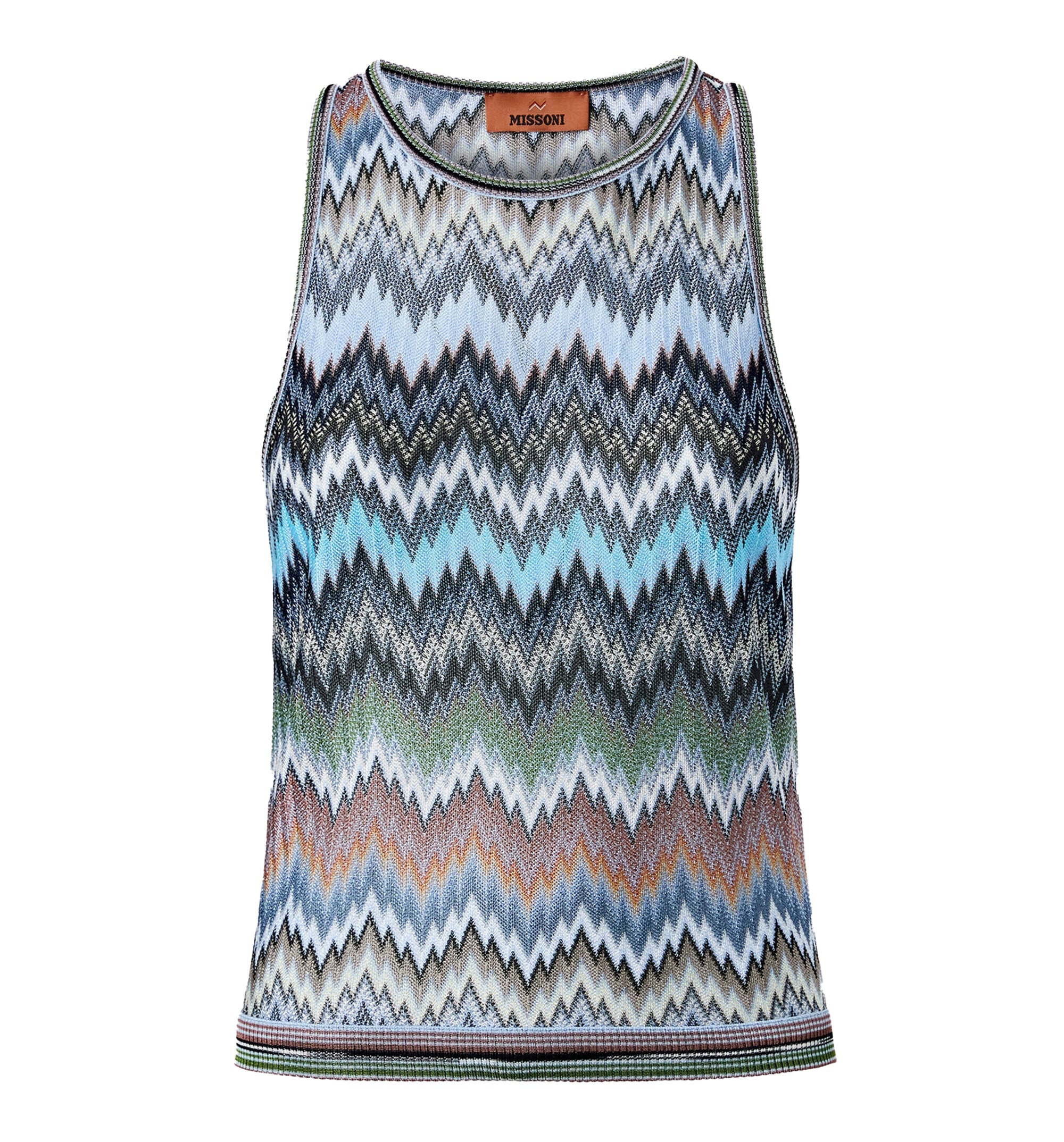 Snake-Pattern Viscose Sleeveless Top