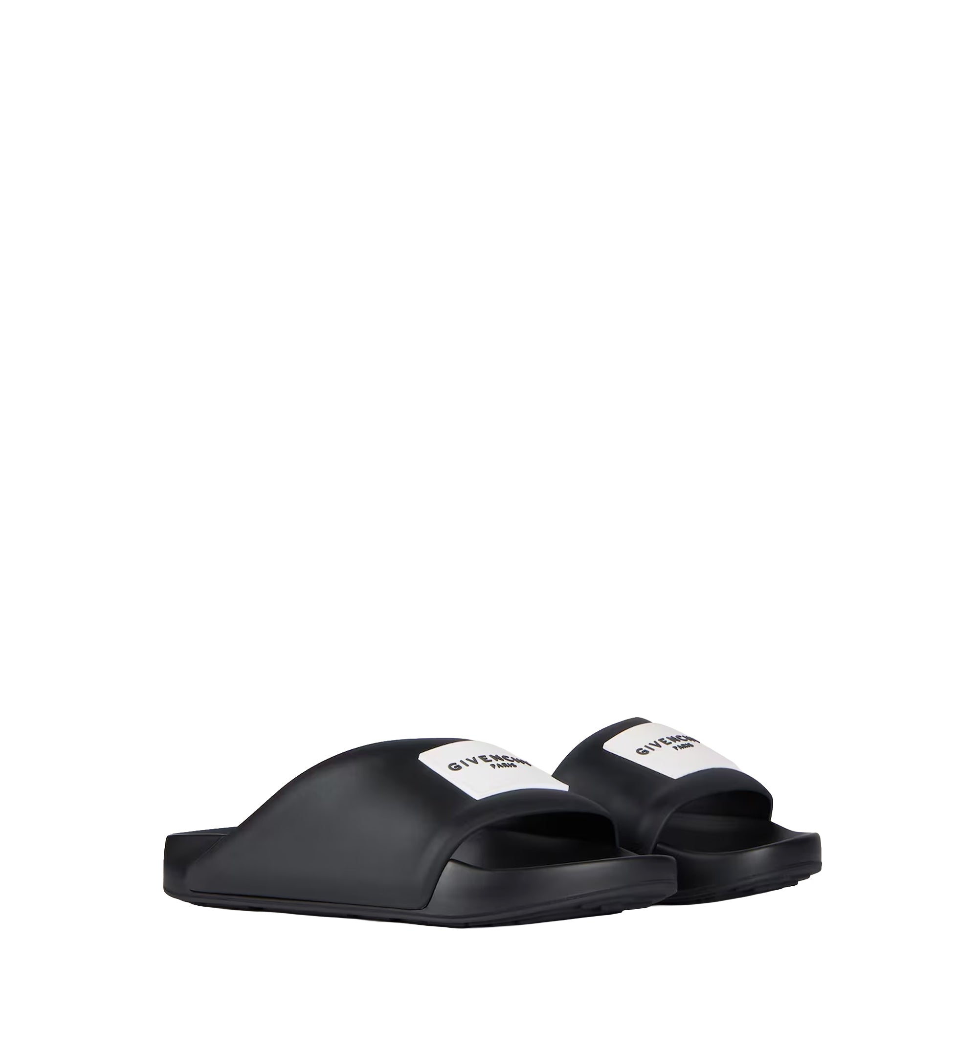Label Flat Mules In Rubber