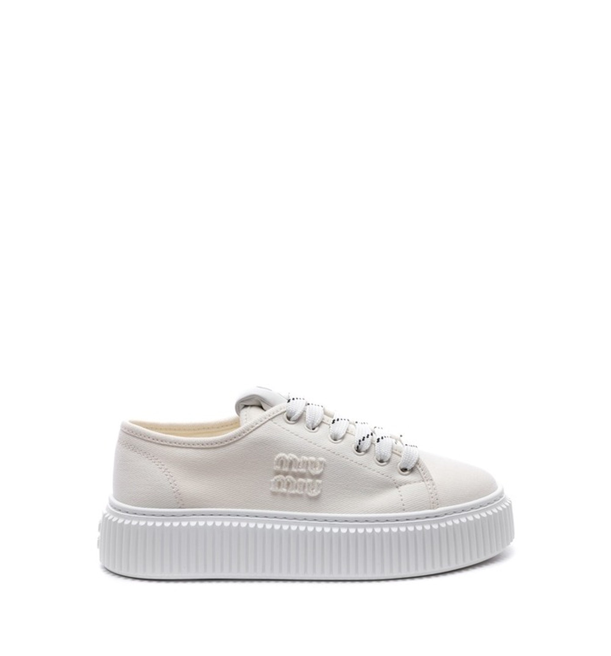 Denim sneakers with logo