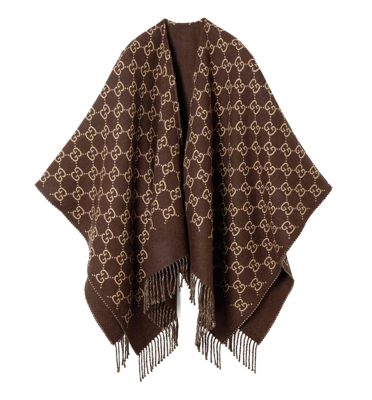 GG Wool Jacquard Cape