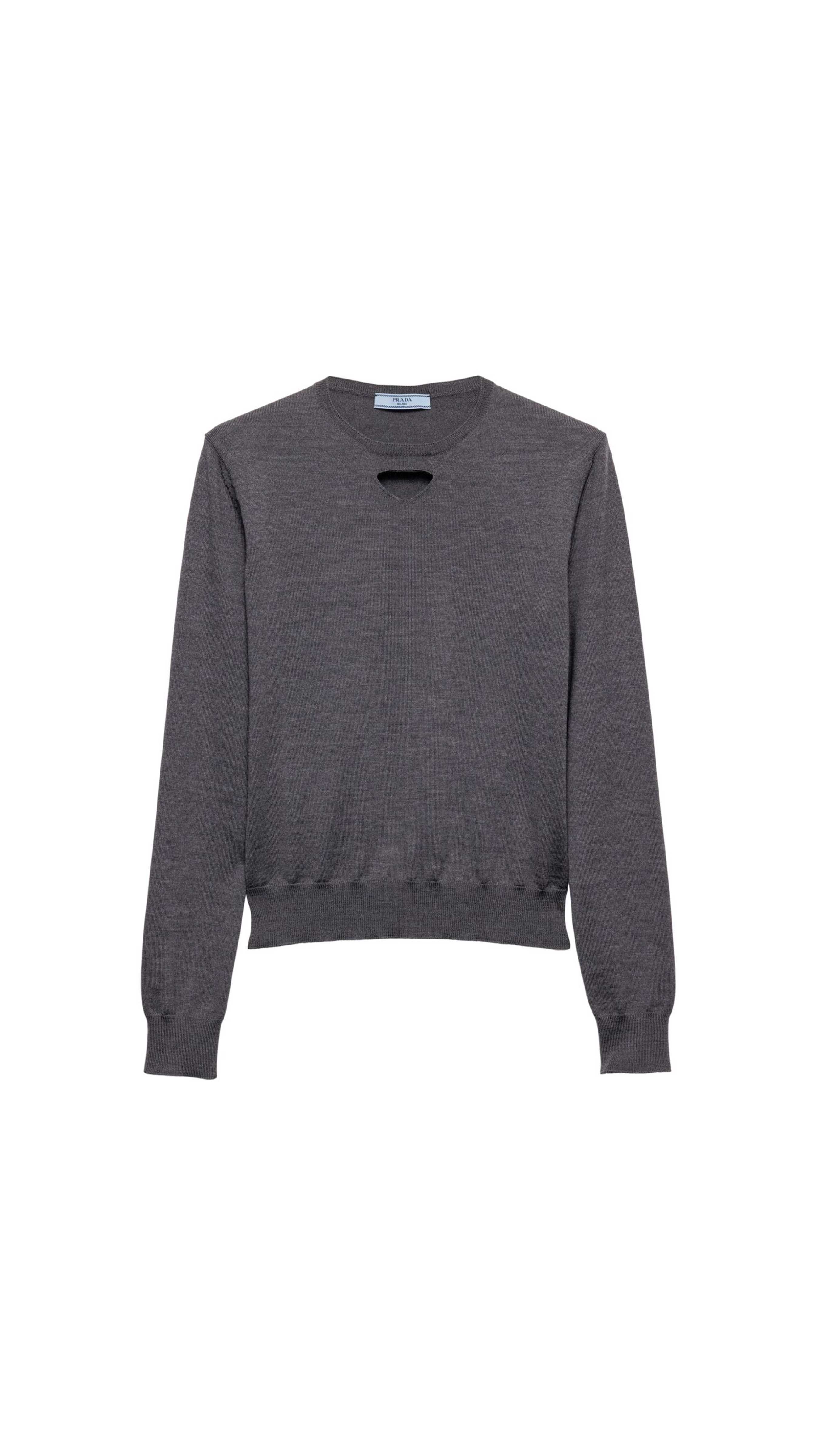 Wool Crew-Neck Sweater - Grey