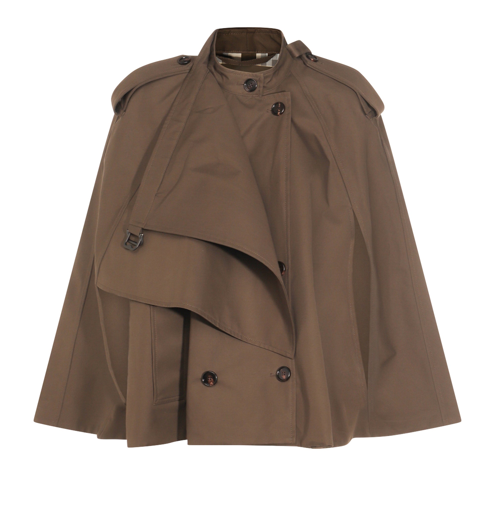 Bonded Cotton Trench Cape