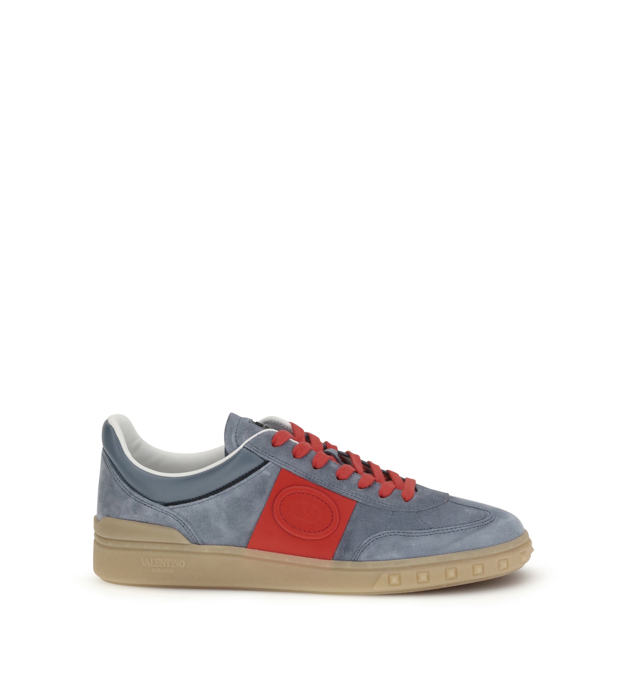 Upvillage Low Top Trainer In Split Leather And Calfskin Nappa Leather