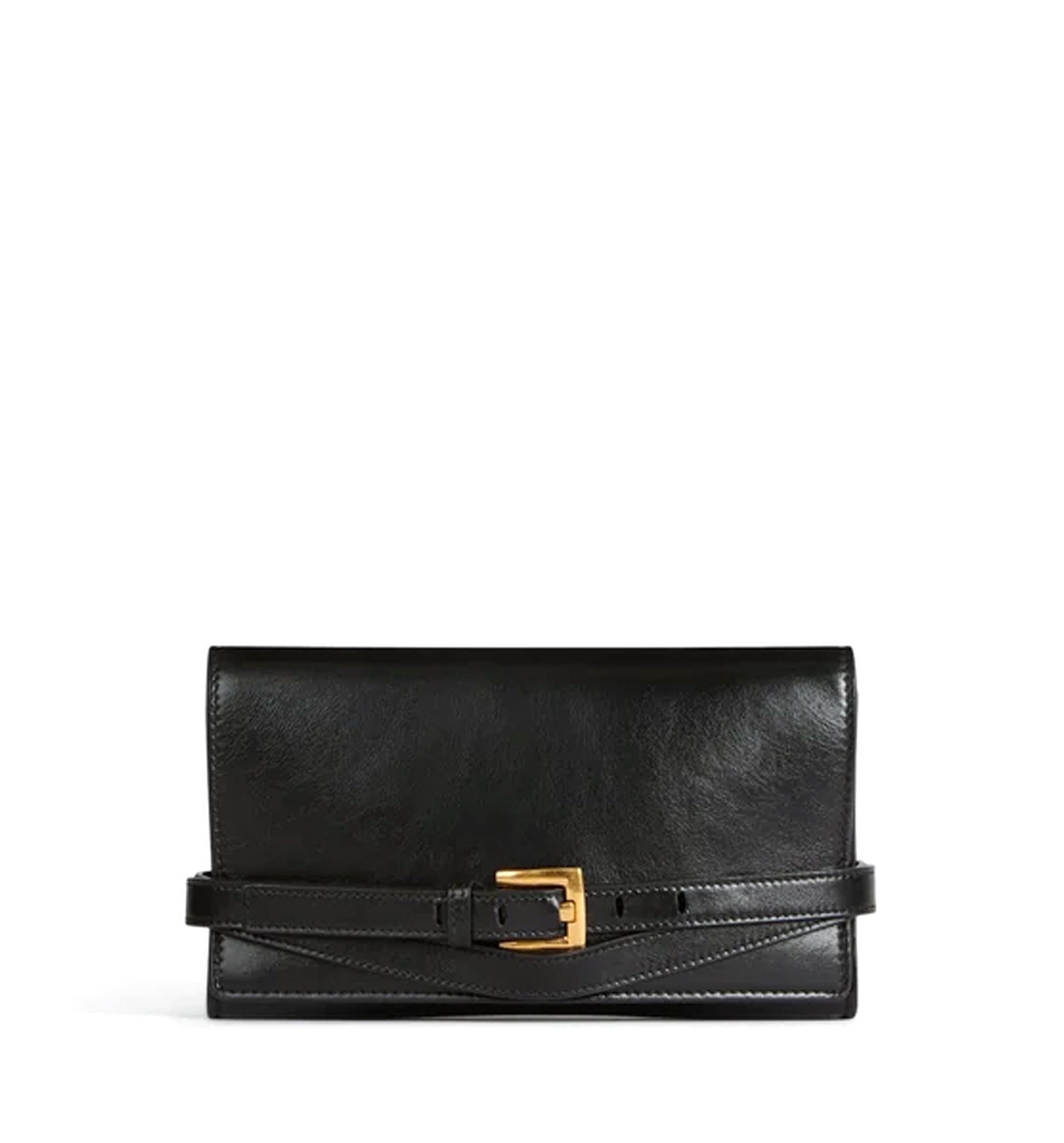 Shuffle calfskin wallet with chain
