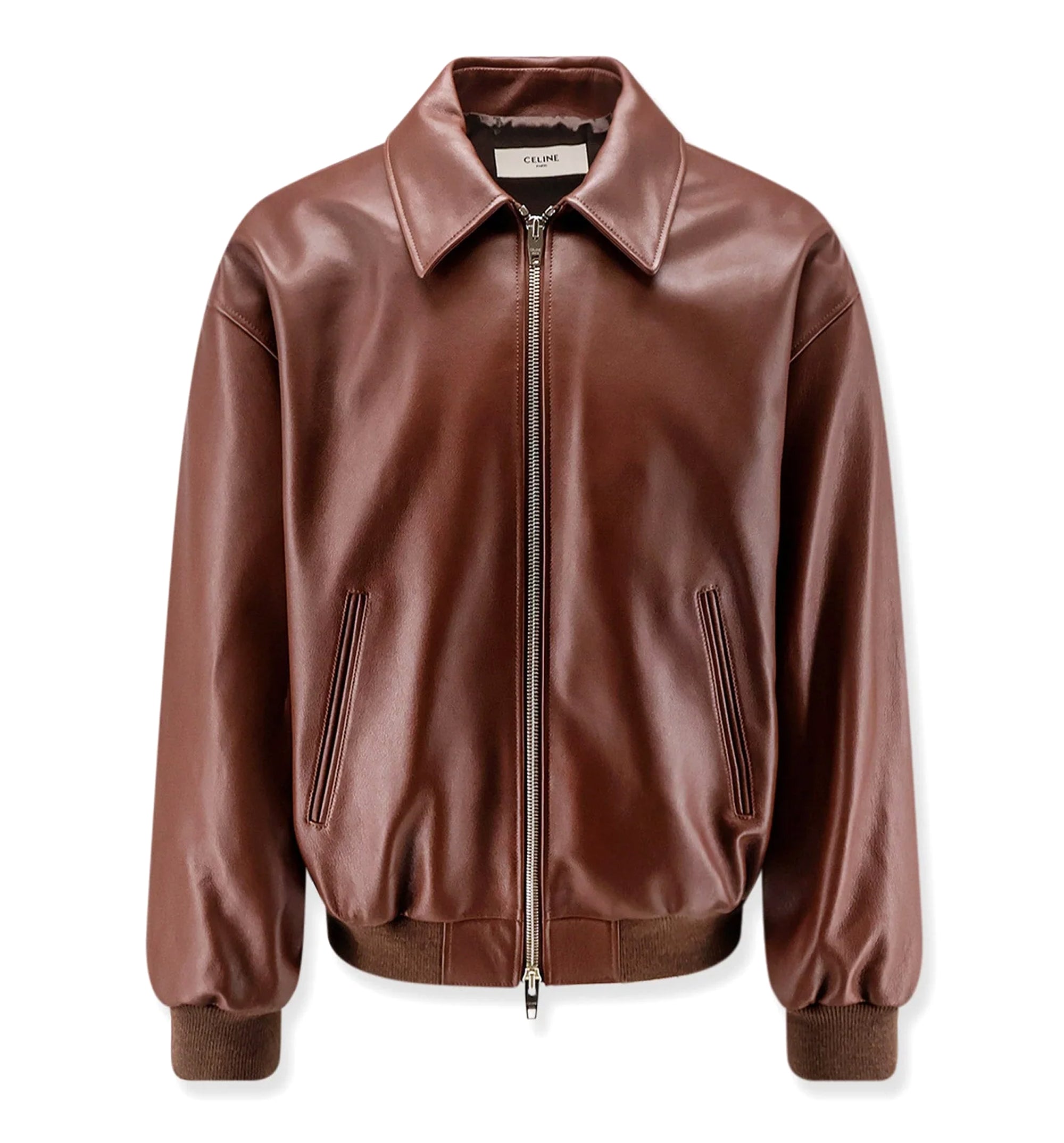 Teddy Leather Jacket Brown