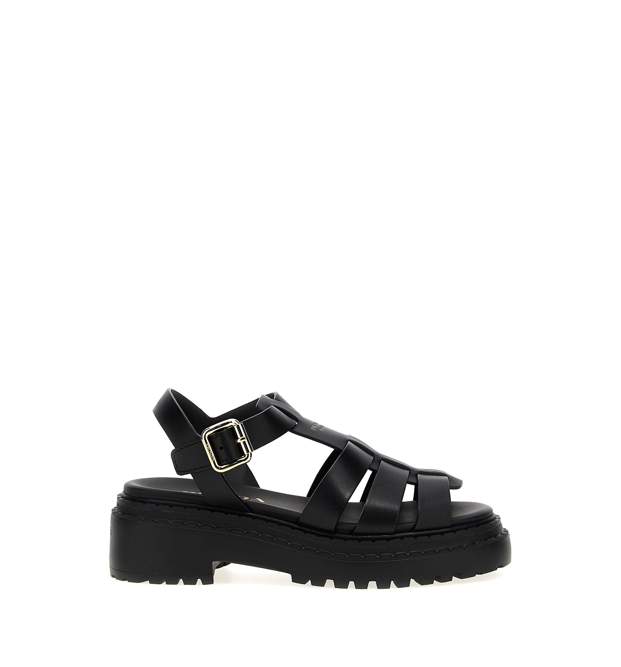 Prada Monolith Leather Sandals
