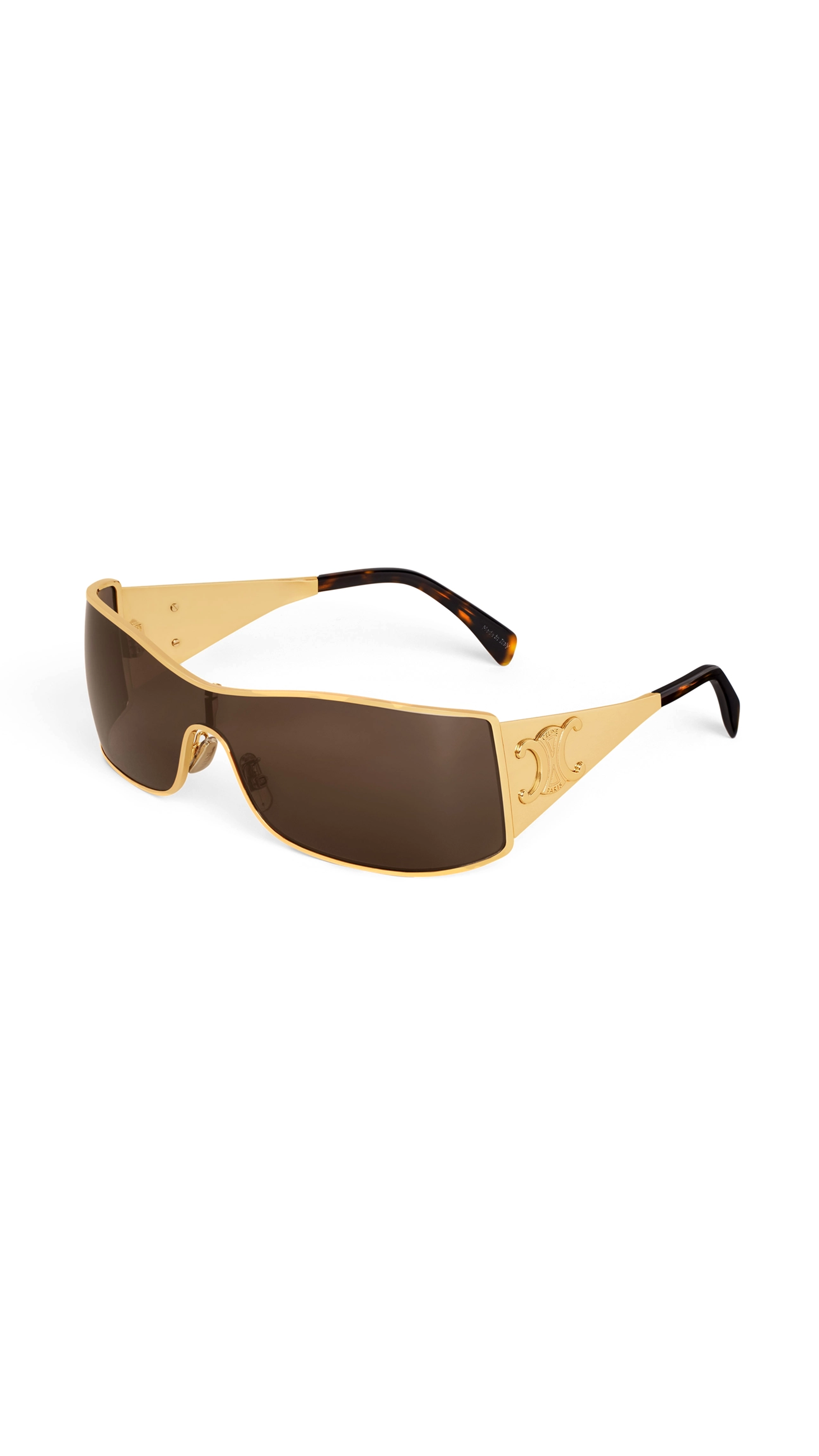 Triomphe Metal Racer Sunglasses - Gold